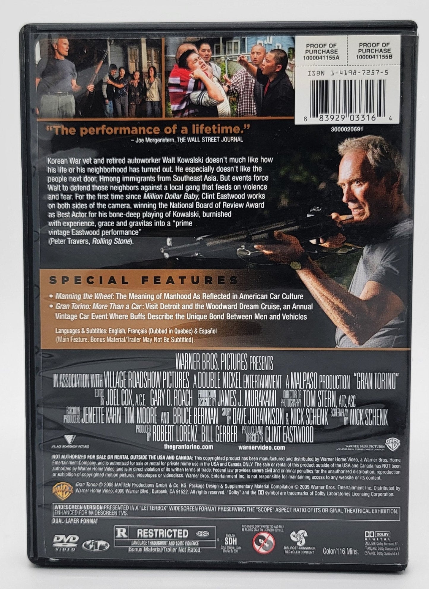 Warner Brothers - Clint Eastwood - Gran Torino | DVD | Widescreen - DVD - Steady Bunny Shop