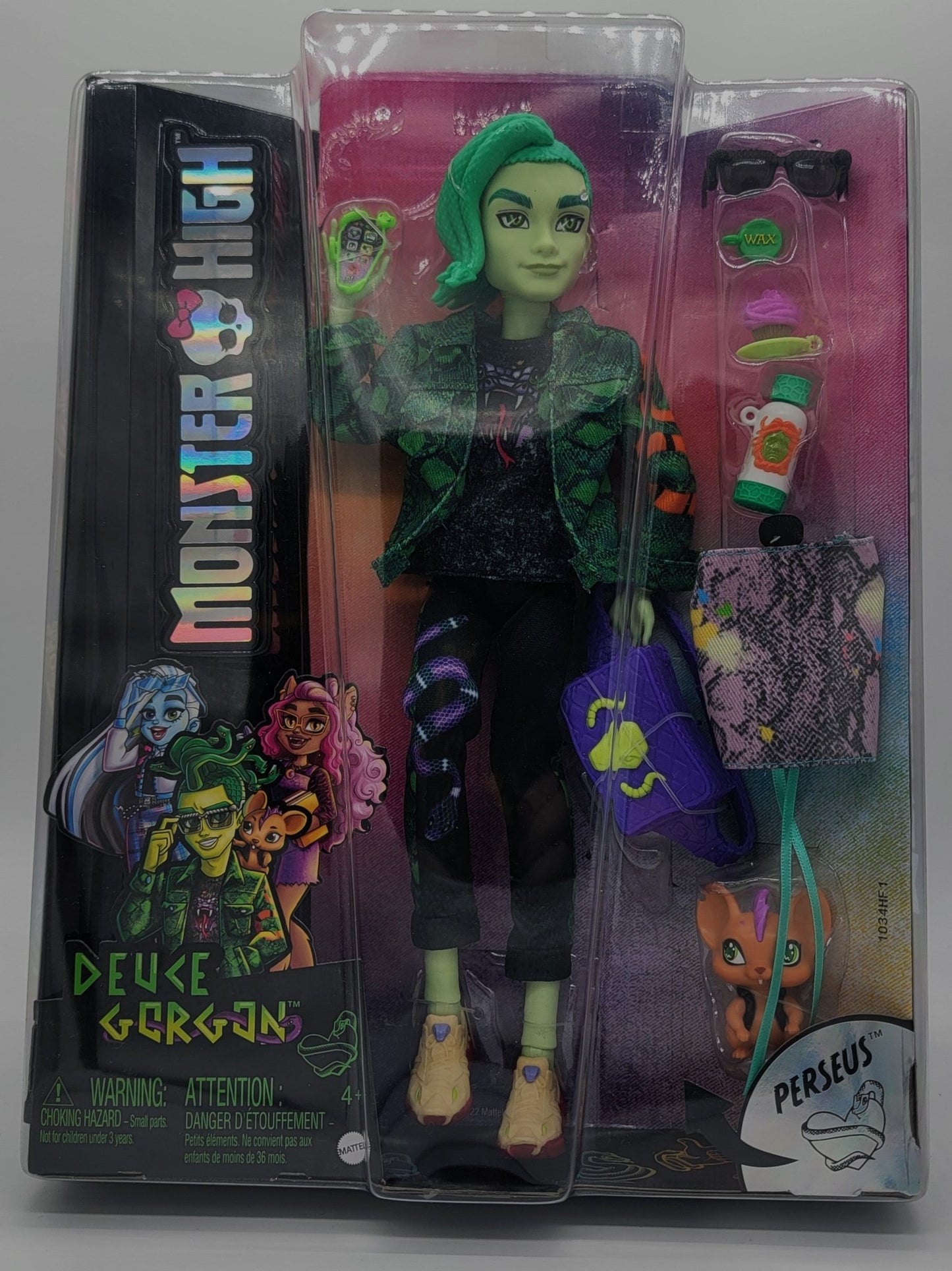 Mattel - Deuce Gorgon Monster High with pet Persues - 2022 - Action Figures - Steady Bunny Shop