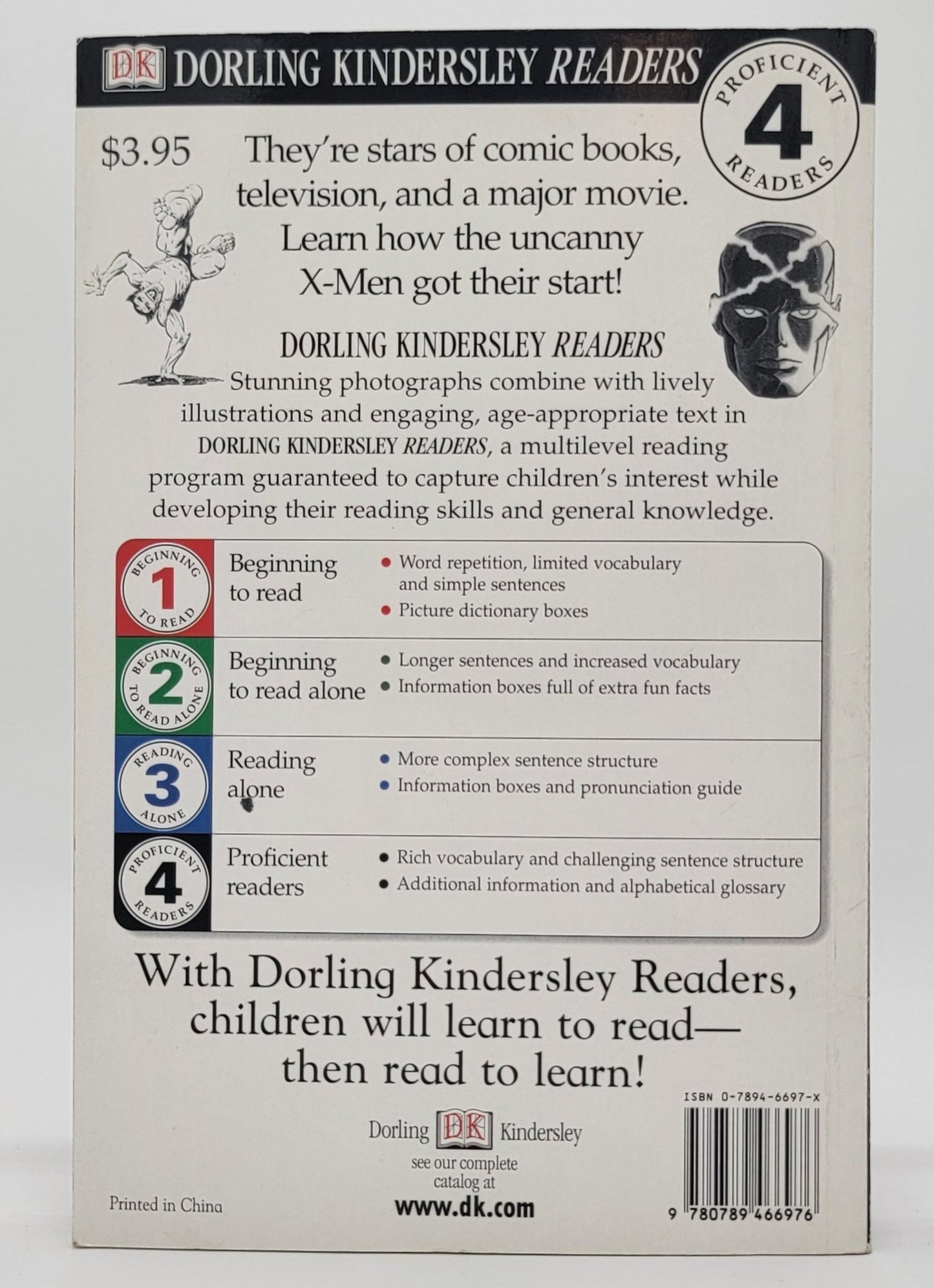 DK Readers - DK Readers: The Story of the X - Men, How It All Began (Level 4: Proficient Readers) - Comic Paperback - Steady Bunny Shop