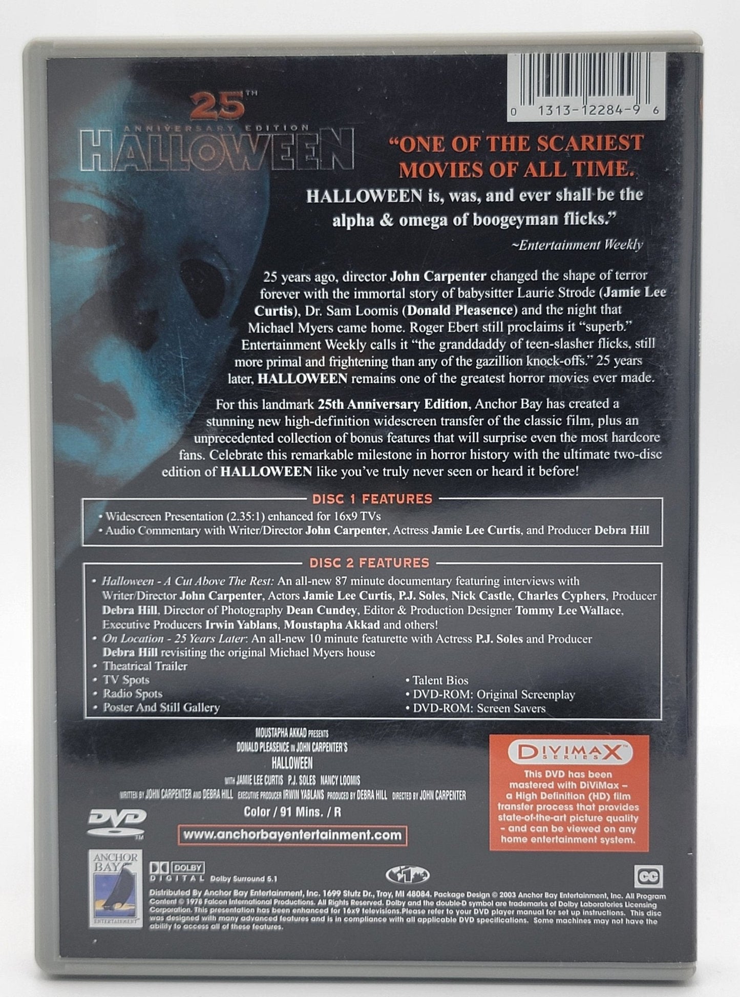 Anchor Bay - Halloween 25 Anniversary Edition | DVD | Divimax Series - 2 Disc Set - DVD - Steady Bunny Shop