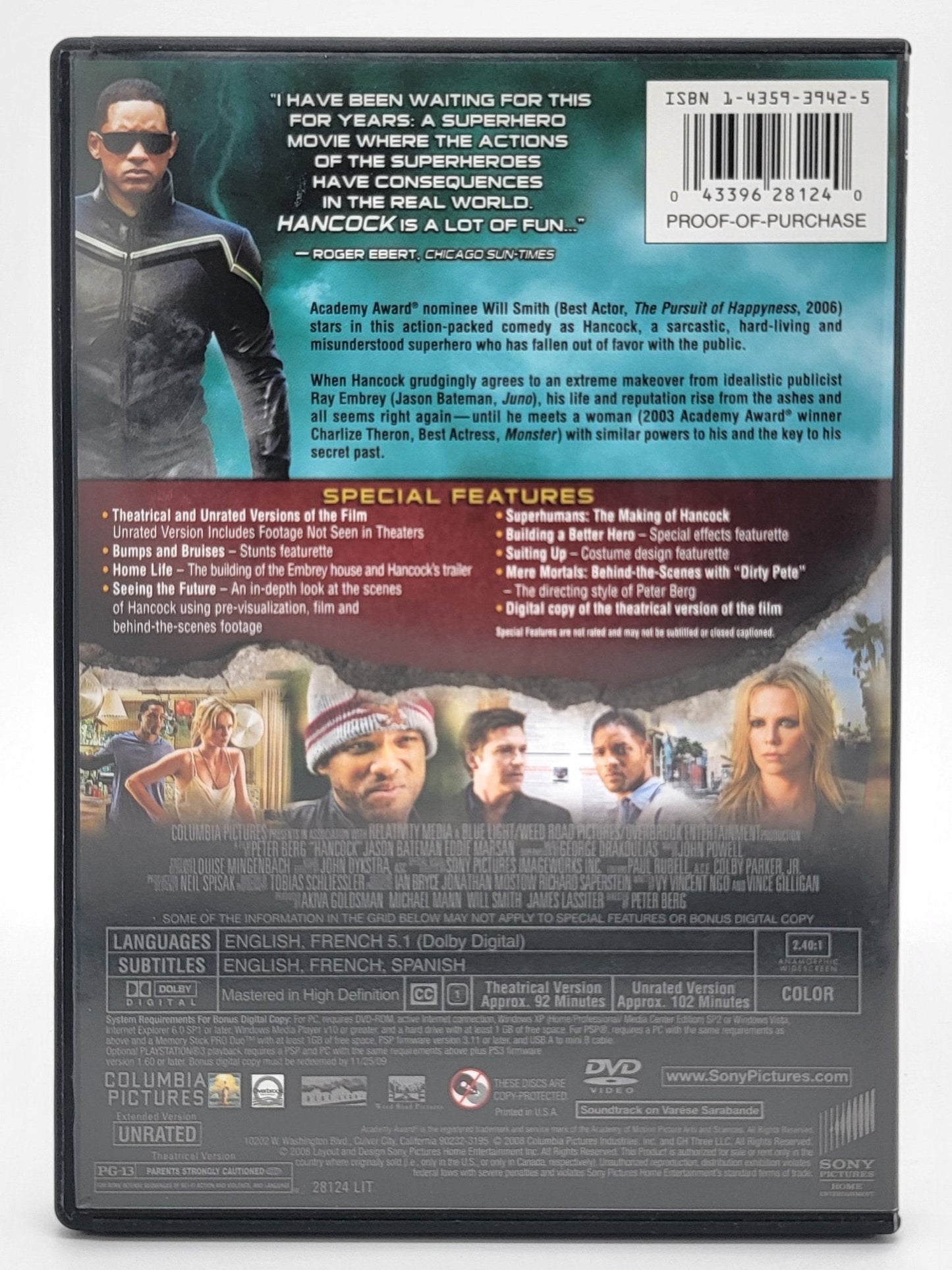 Sony Pictures Home Entertainment - Hancock | DVD | 2 Disc Unrated Special Edition - No Digital Copy - DVD - Steady Bunny Shop