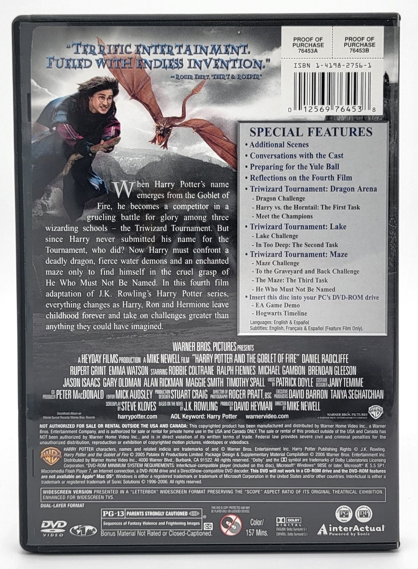 Warner Brothers - Harry Potter and The Goblet of Fire | DVD | 2 Disc Special Edition - DVD - Steady Bunny Shop
