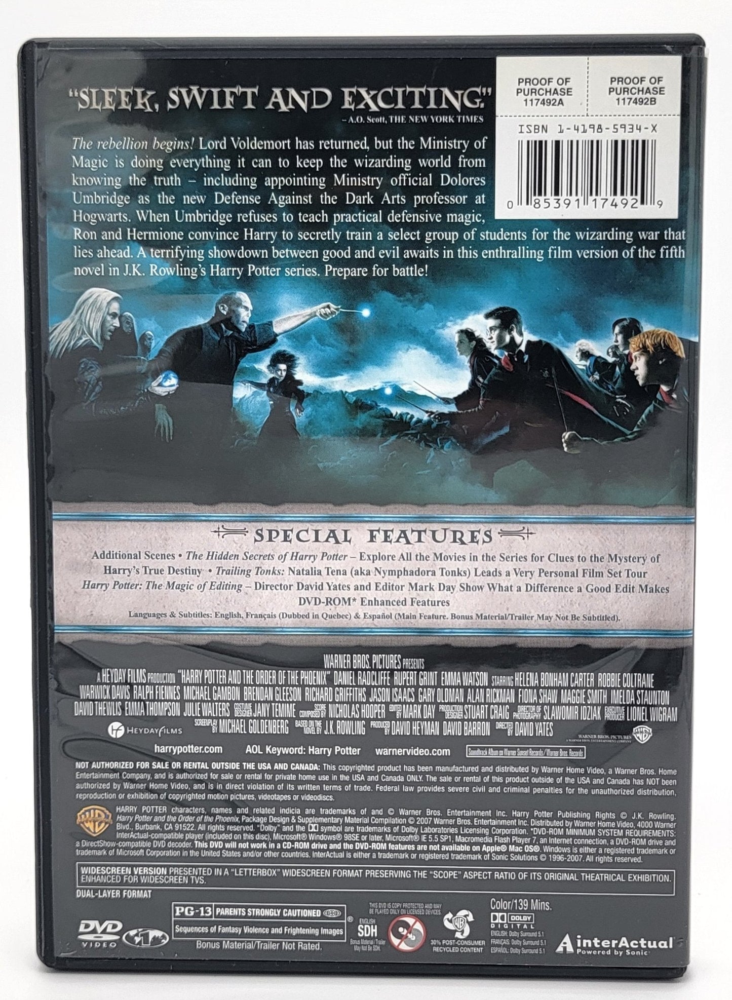 Warner Brother - Harry Potter and the Order of the Phoenix | DVD | 2 Disc Special Edition - DVD - Steady Bunny Shop