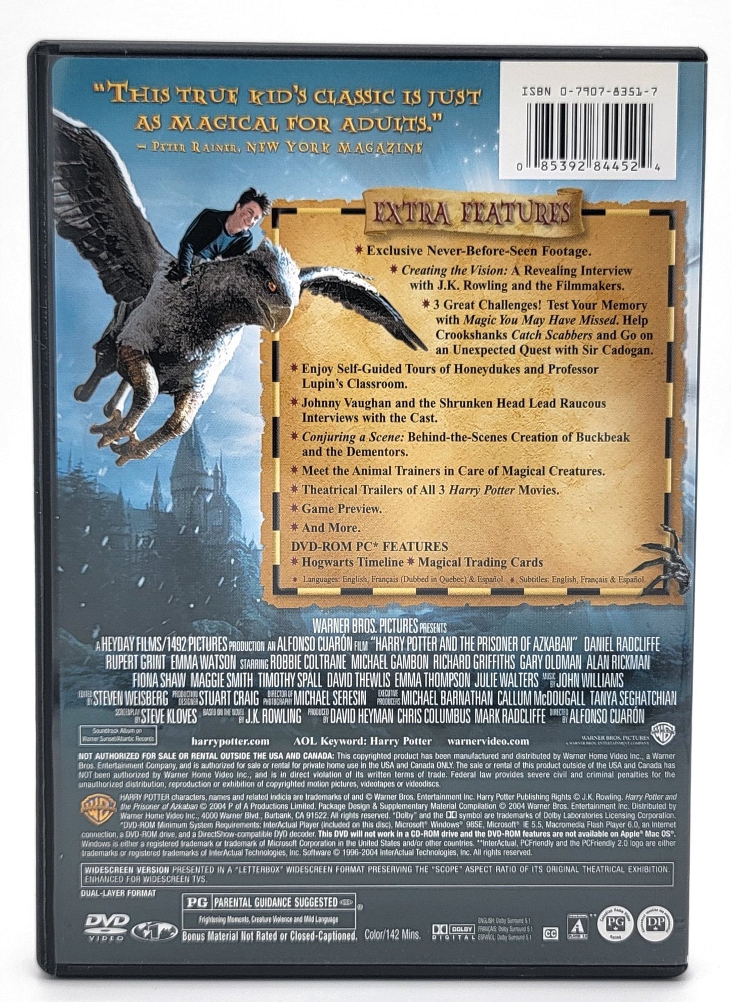 Warner Brothers - Harry Potter and The Prisoner of Azkaban | DVD | 2 Disc Widescreen Edition - DVD - Steady Bunny Shop