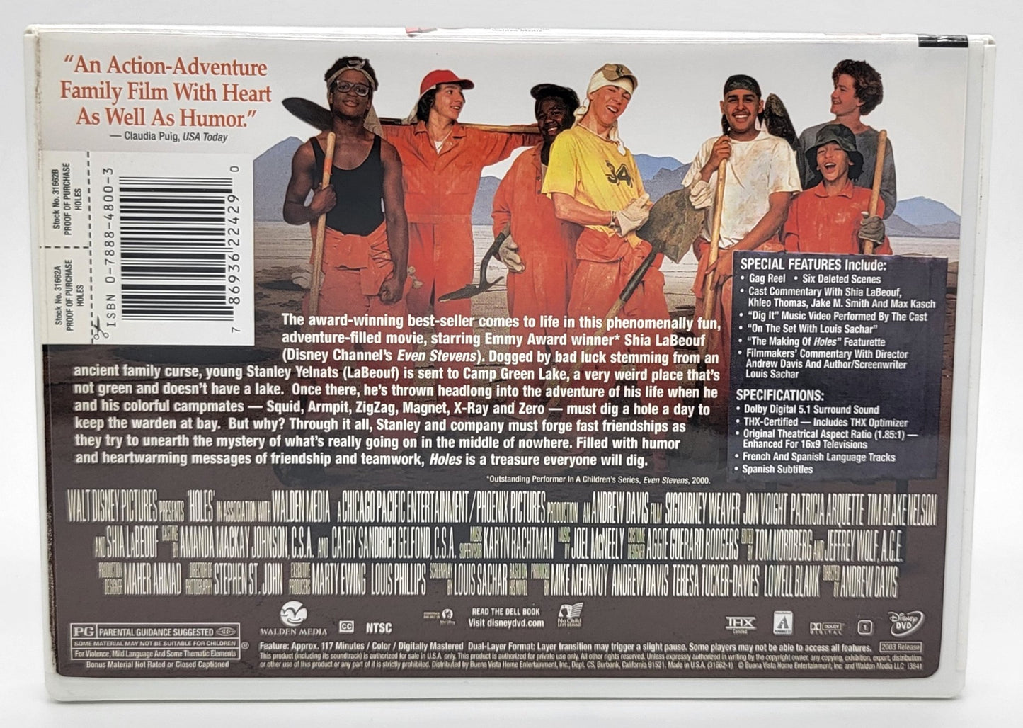  Walt Disney Home Entertainment - Holes | DVD | Widescreen - DVD - Steady Bunny Shop