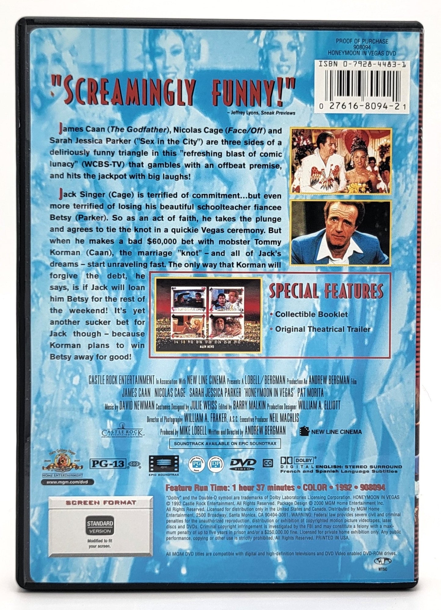  MGM Home Entertainment - Honeymoon in Vegas | DVD | Standard Version - DVD - Steady Bunny Shop