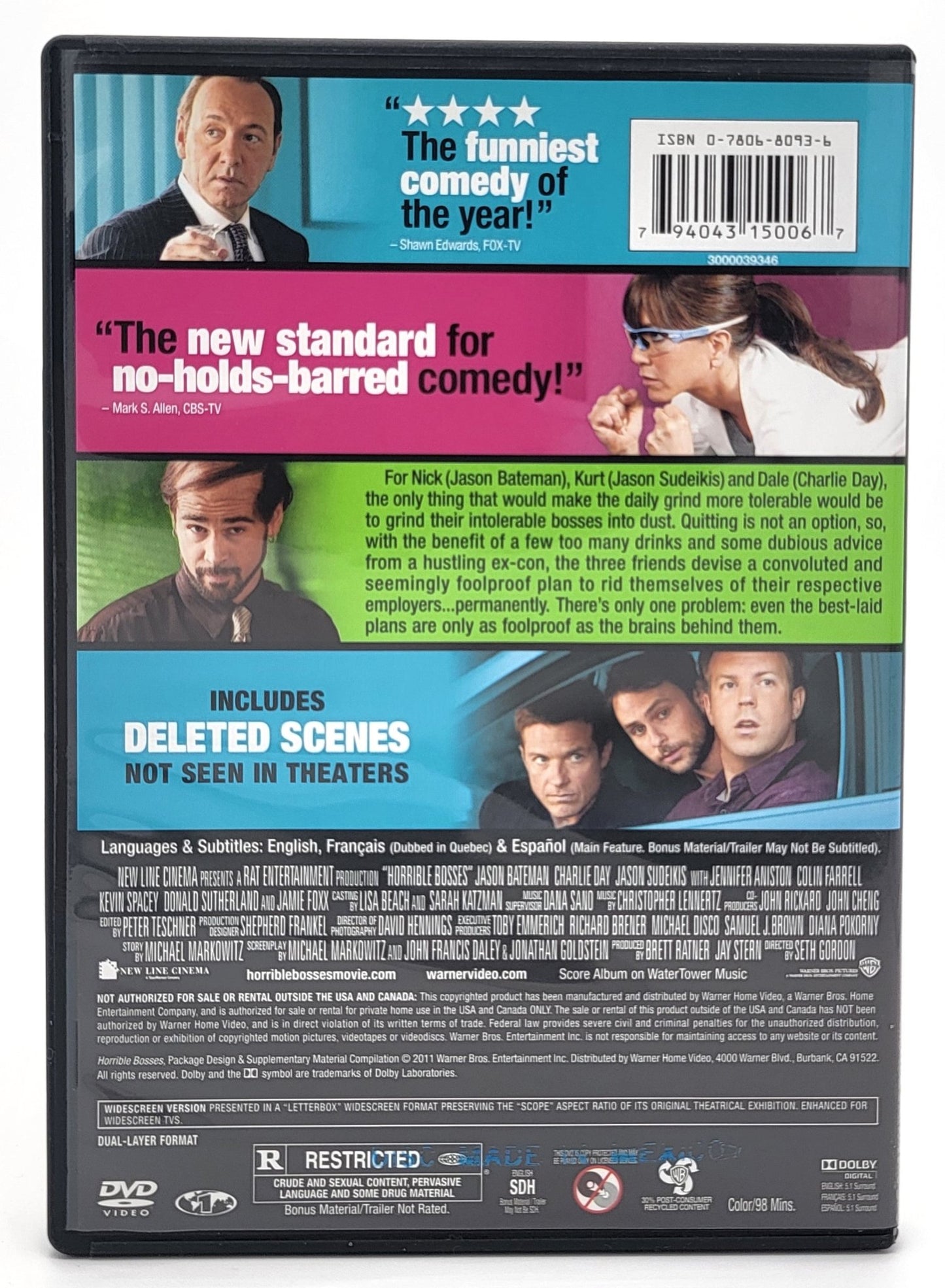 New Line Home Entertainment - Horrible Bosses | DVD | Widescreen - DVD - Steady Bunny Shop