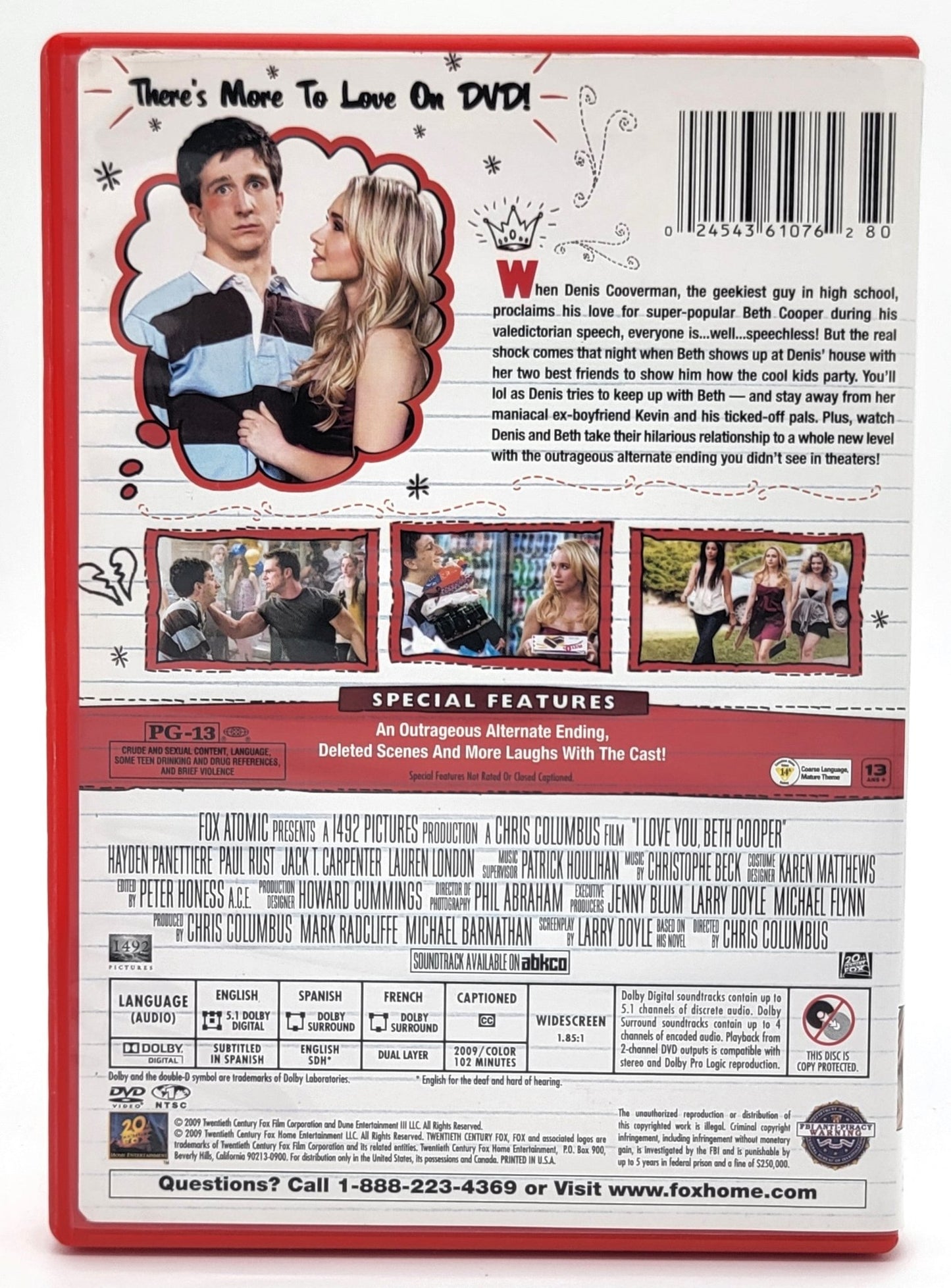 20th Century Fox Home Entertainment - I Love You Beth Cooper | DVD | Widescreen - DVD - Steady Bunny Shop