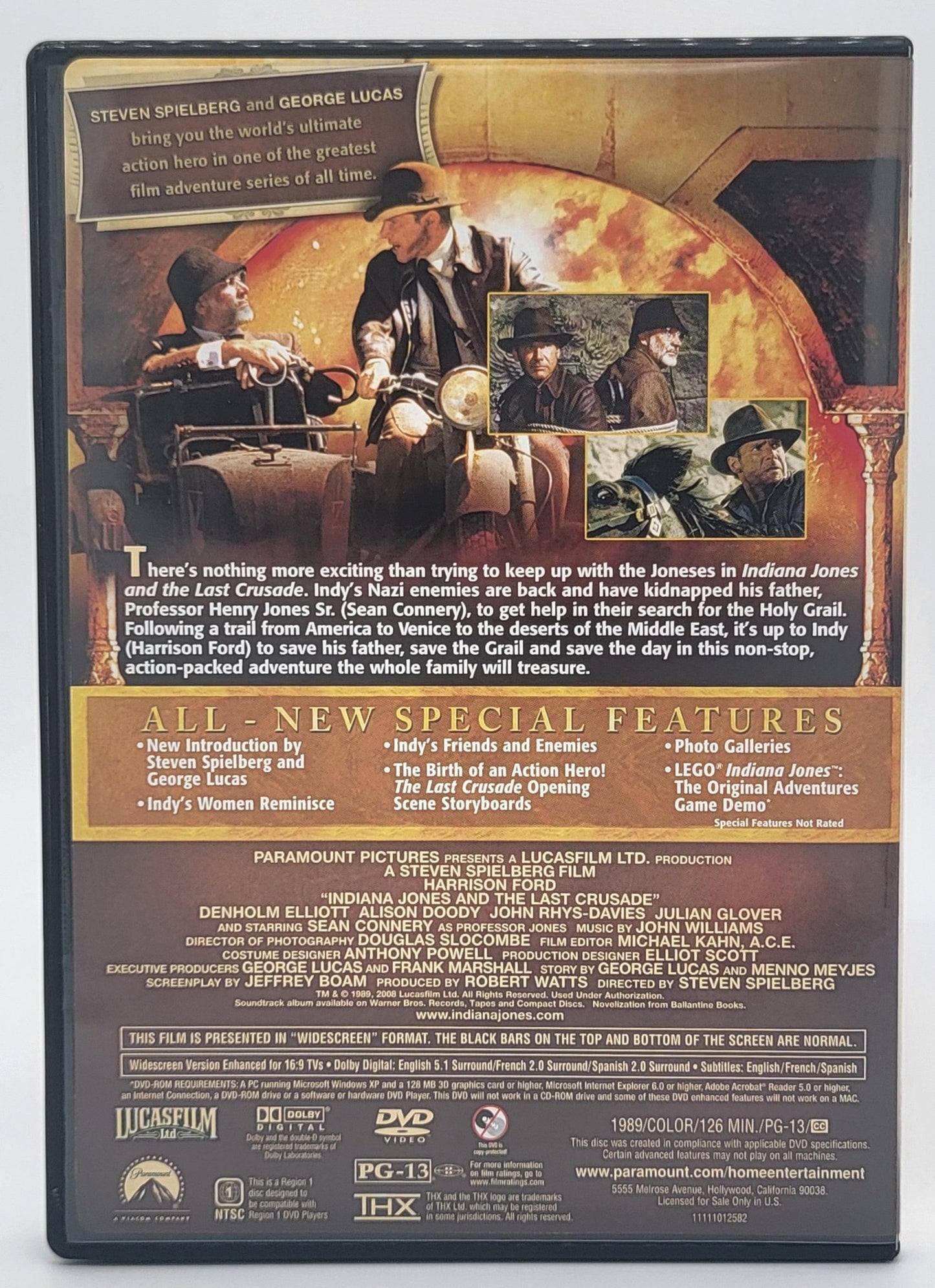 Lucas Films - Indiana Jones - The Adventure Collection - 3 Disc Set 3 Movies | DVD - DVD - Steady Bunny Shop