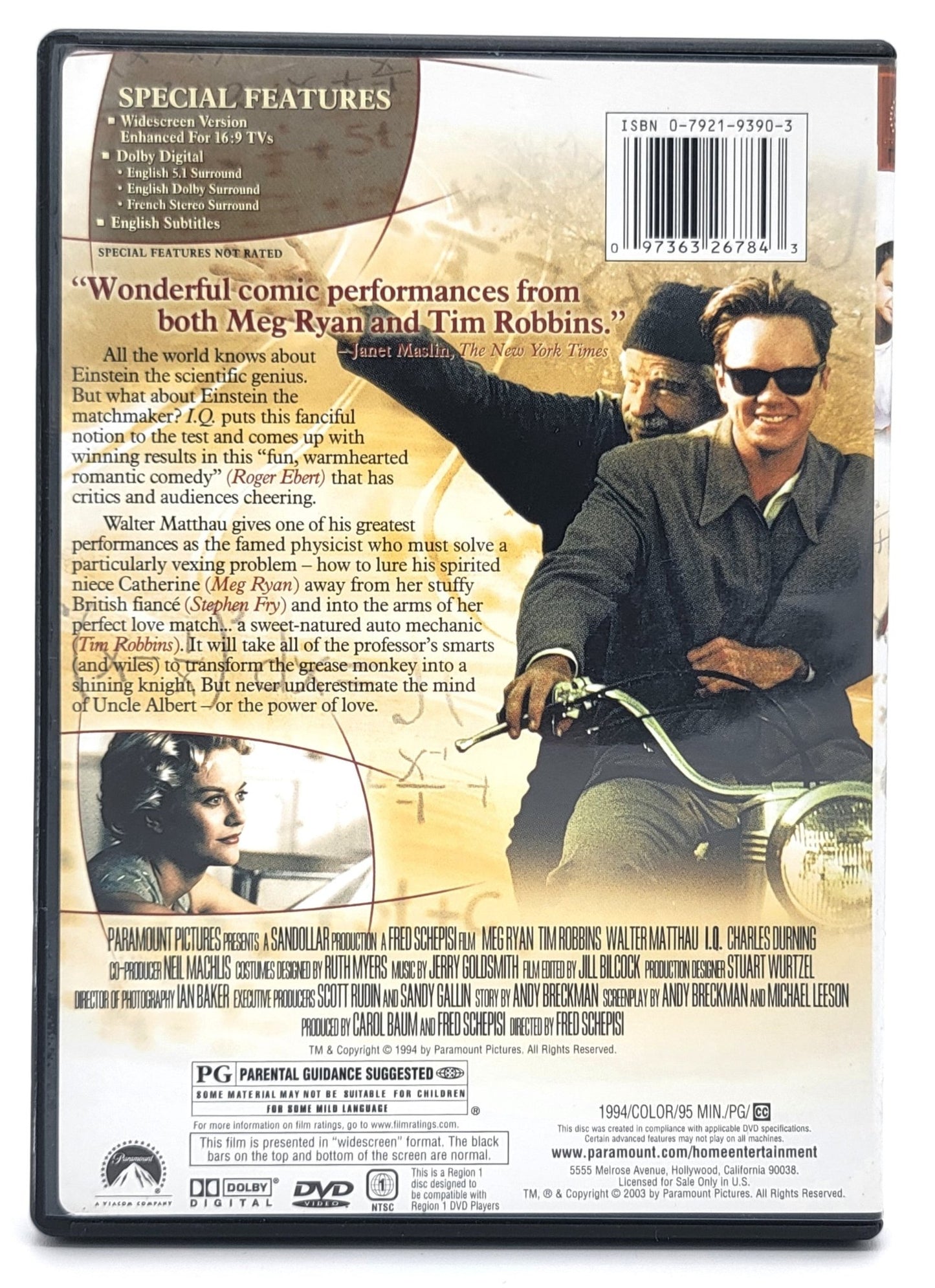 Paramount Pictures Home Entertainment - I.Q | DVD | Widescreen - DVD - Steady Bunny Shop