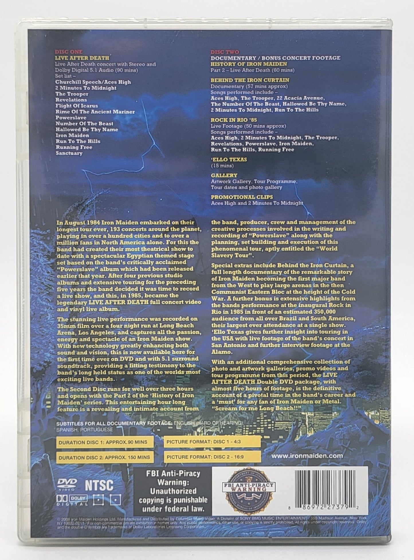  Parlophone - Iron Maiden - Live after Death | DVD - DVD - Steady Bunny Shop