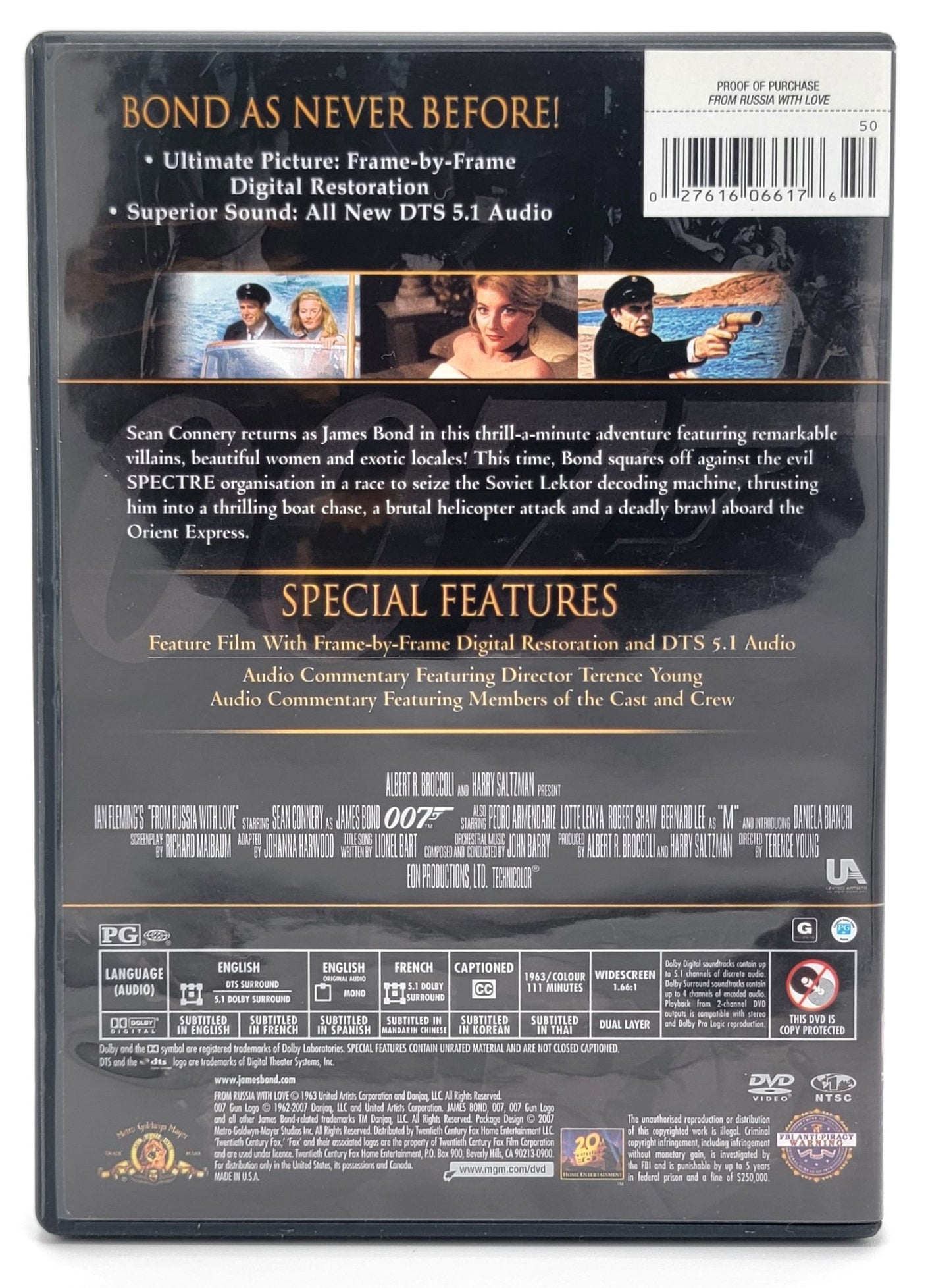  MGM Home Entertainment - James Bond 007 - From Russia with Love | DVD | Widescreen - DVD - Steady Bunny Shop