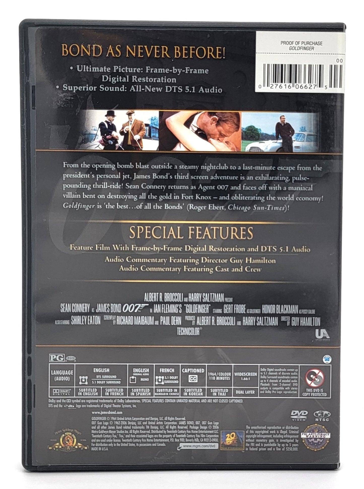  MGM Home Entertainment - James Bond 007 - Goldfinger | DVD | Widescreen - DVD - Steady Bunny Shop