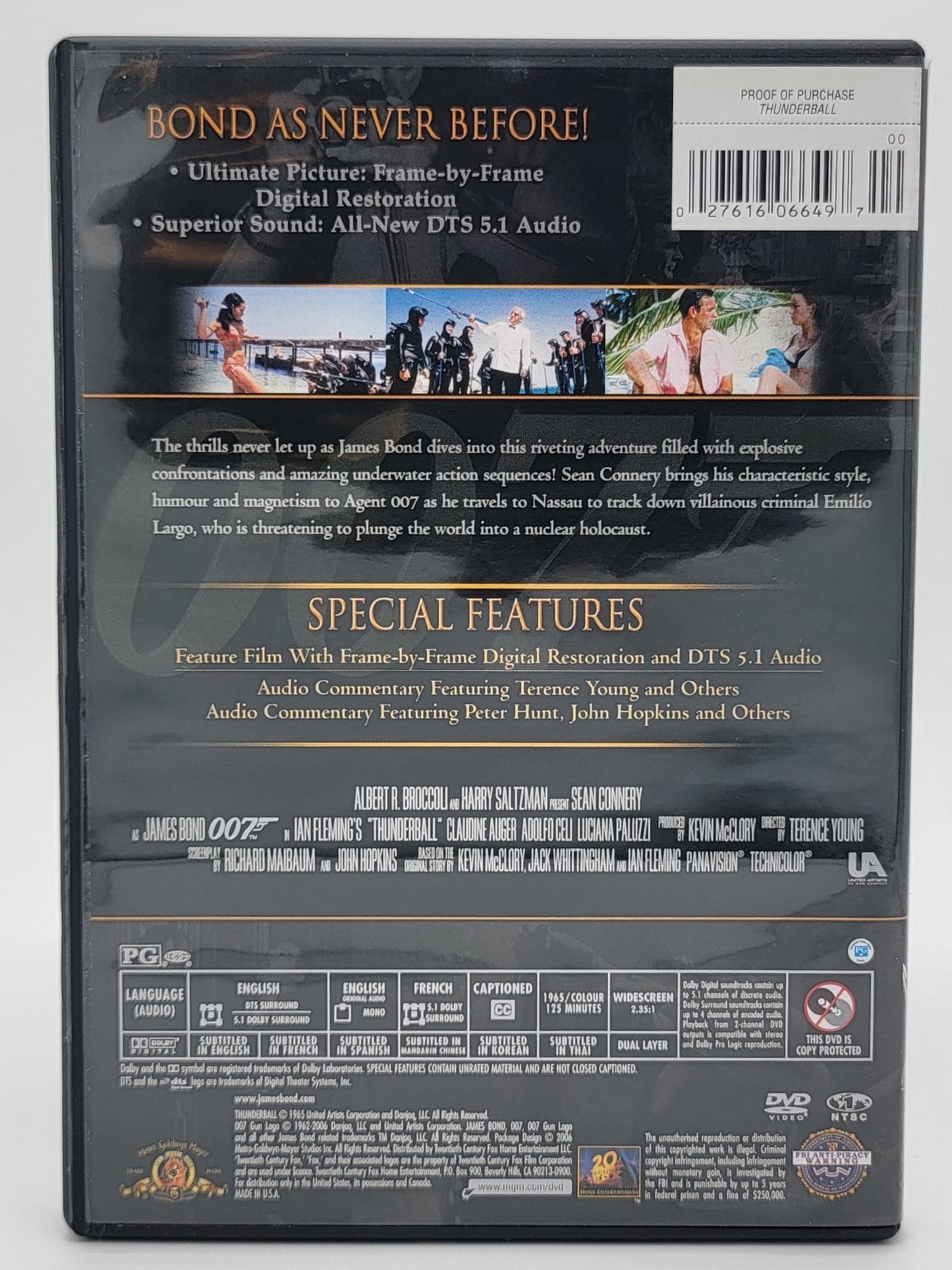  MGM Home Entertainment - James Bond 007 - Thunderball | DVD | Widescreen - DVD - Steady Bunny Shop