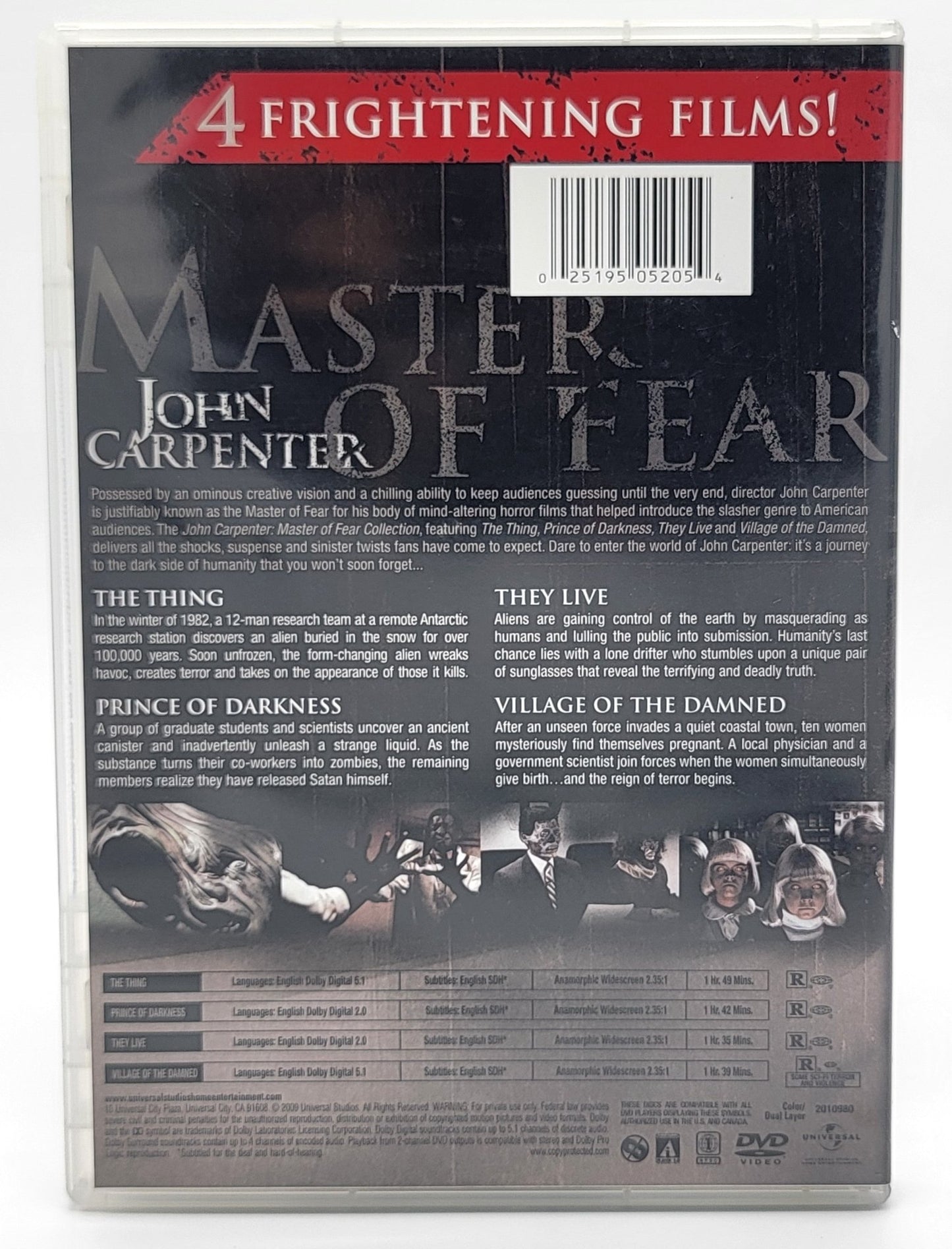 Universal Studios Home Entertainment - John Carpenter Master of Fear - 4 Film Collection | DVD | 2 Disc Set - 4 Movies - DVD - Steady Bunny Shop