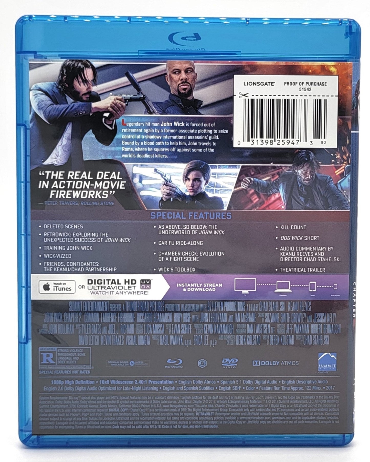 Lions Gate Films Inc. - John Wick Chapter 2 | Blu Ray & DVD - No Digital Copy - DVD & Blu-ray - Steady Bunny Shop