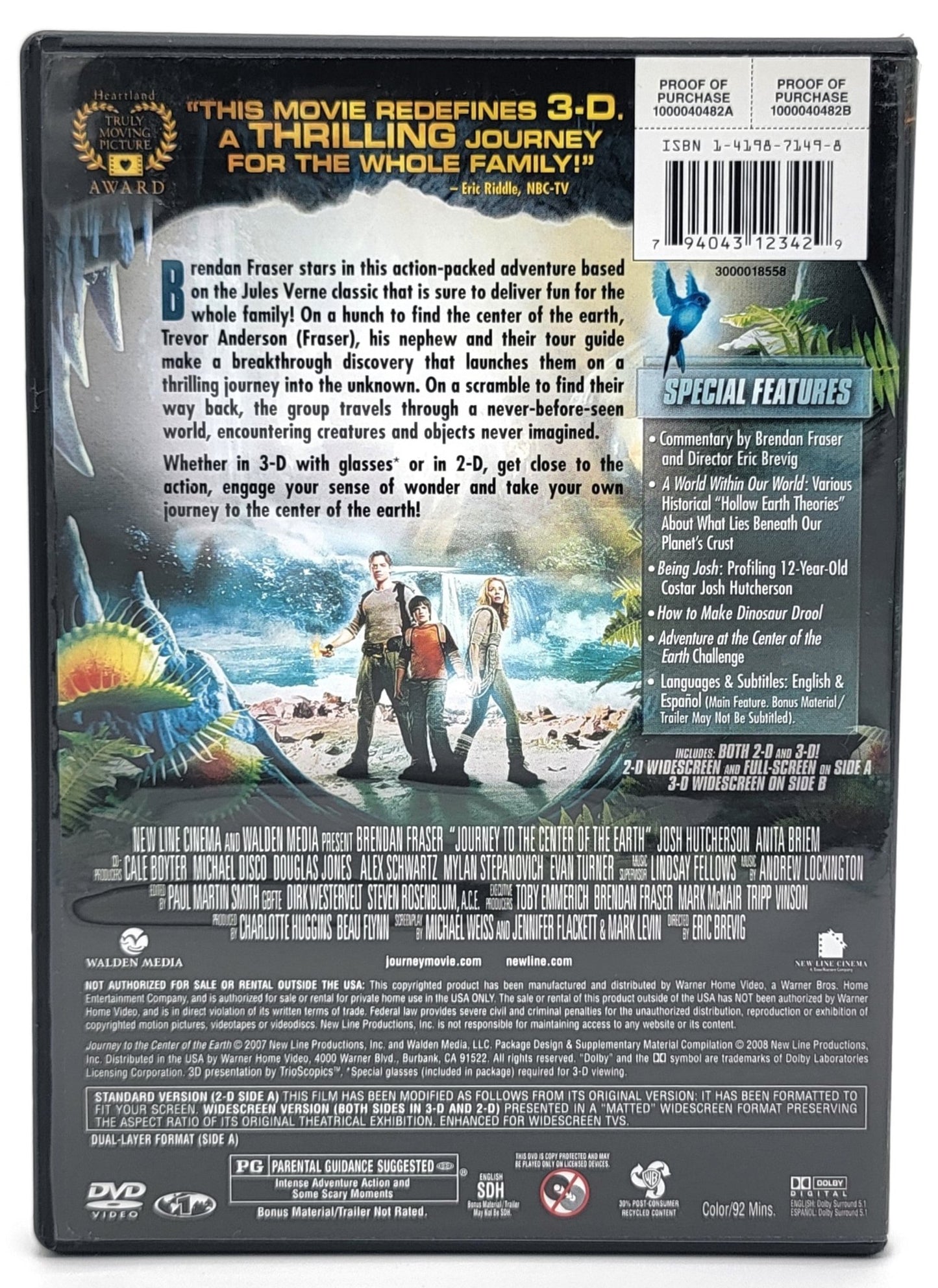 New Line Home Entertainment - Journey To the Center of the Earth | DVD | Standard & Widescreen - DVD - Steady Bunny Shop