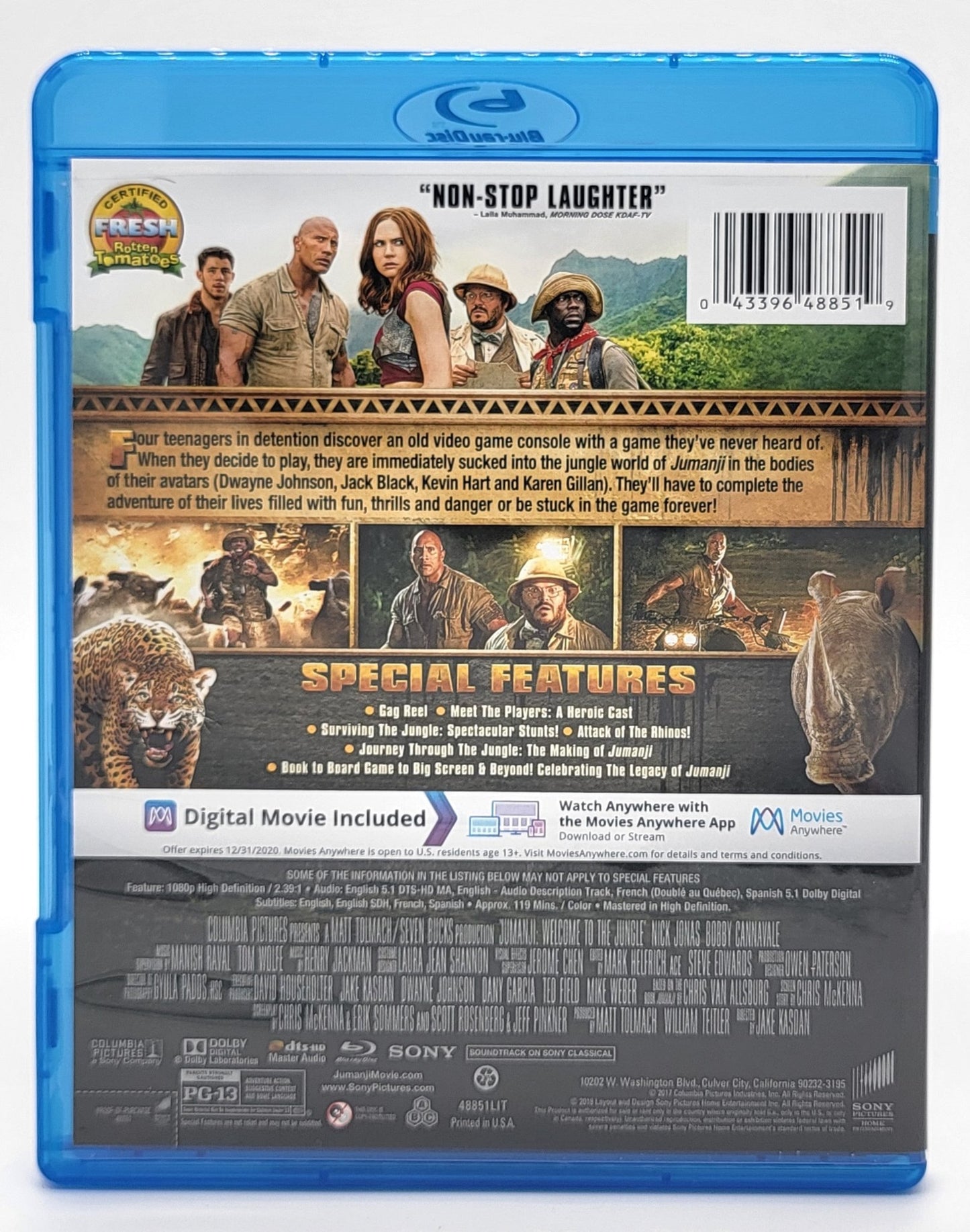 Sony Pictures Home Entertainment - Jumanji Welcome To the Jungle | Blu Ray - No Digital Copy - Blu-ray - Steady Bunny Shop