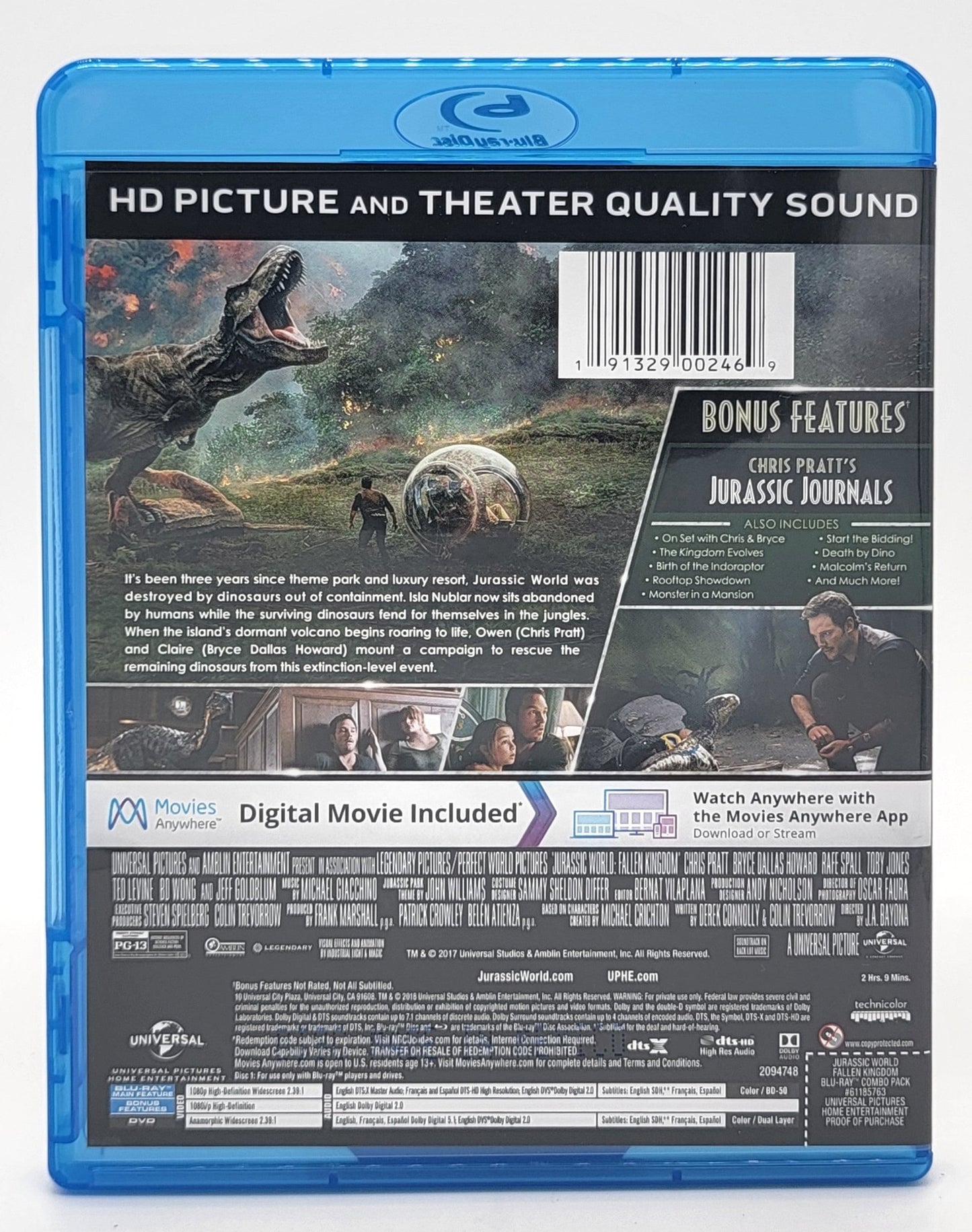 Universal Studios Home Entertainment - Jurassic World Fallen Kingdom | Blu Ray + DVD - No Digital Copy - DVD & Blu-ray - Steady Bunny Shop