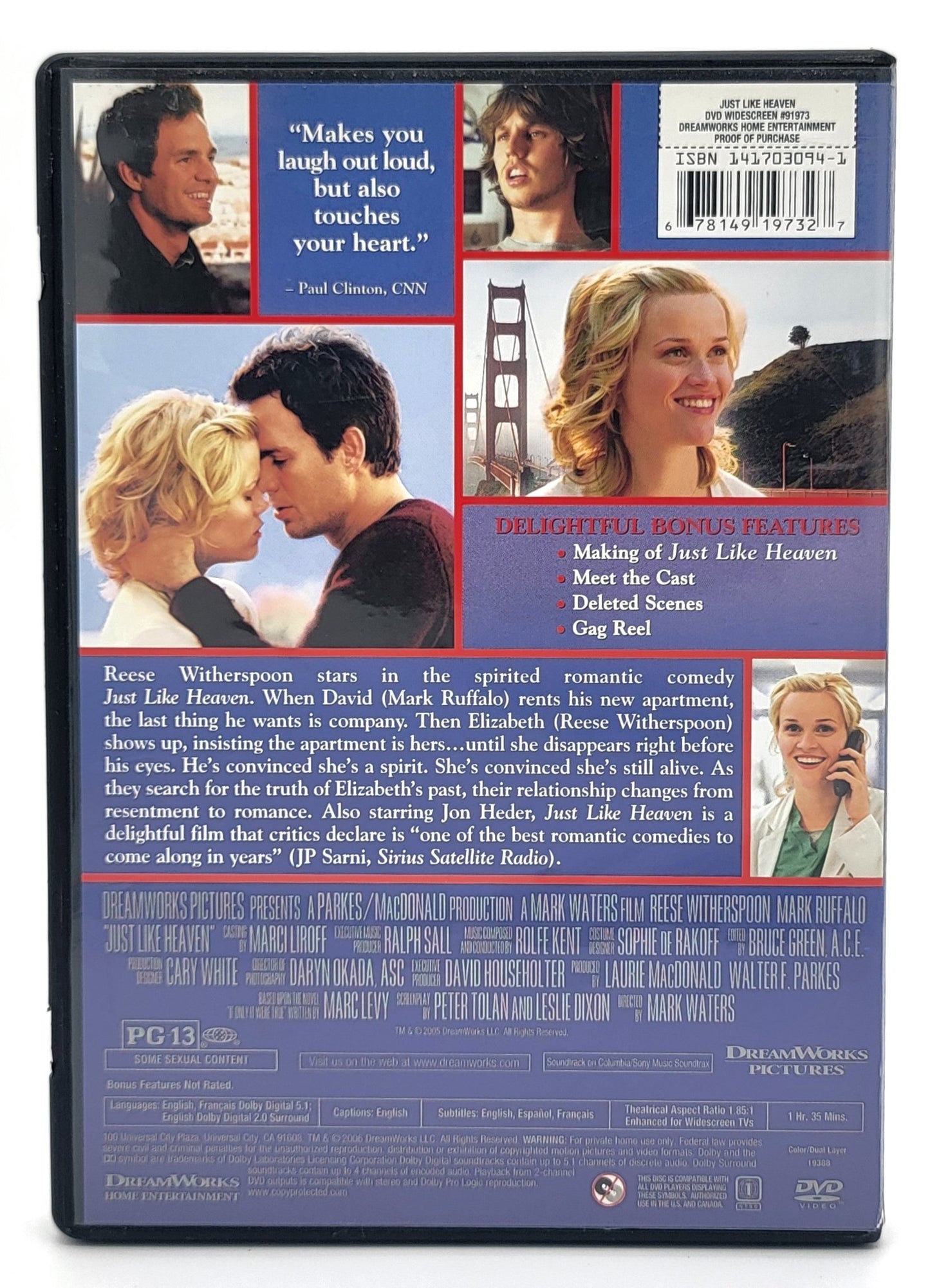 Dreamworks Video - Just Like Heaven | DVD | Widescreen - DVD - Steady Bunny Shop