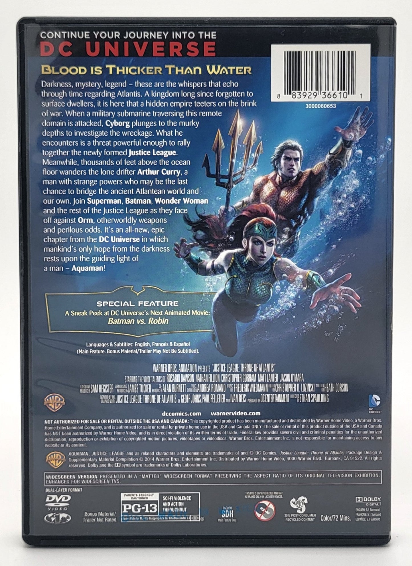  Studio Distribution Services - Justice League - Throne of Atlantis | DVD | Widescreen - DVD - Steady Bunny Shop