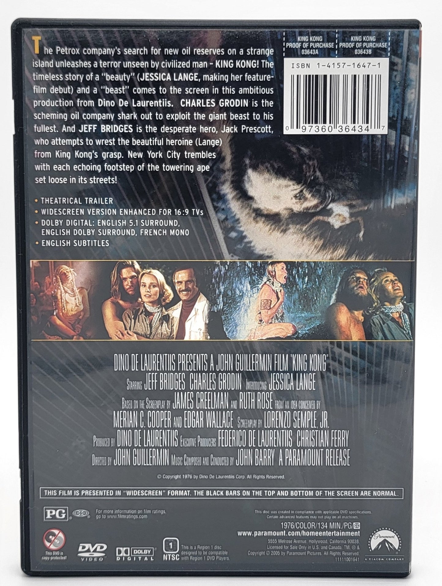 Paramount Pictures Home Entertainment - King Kong 1976 | DVD | Widescreen - DVD - Steady Bunny Shop
