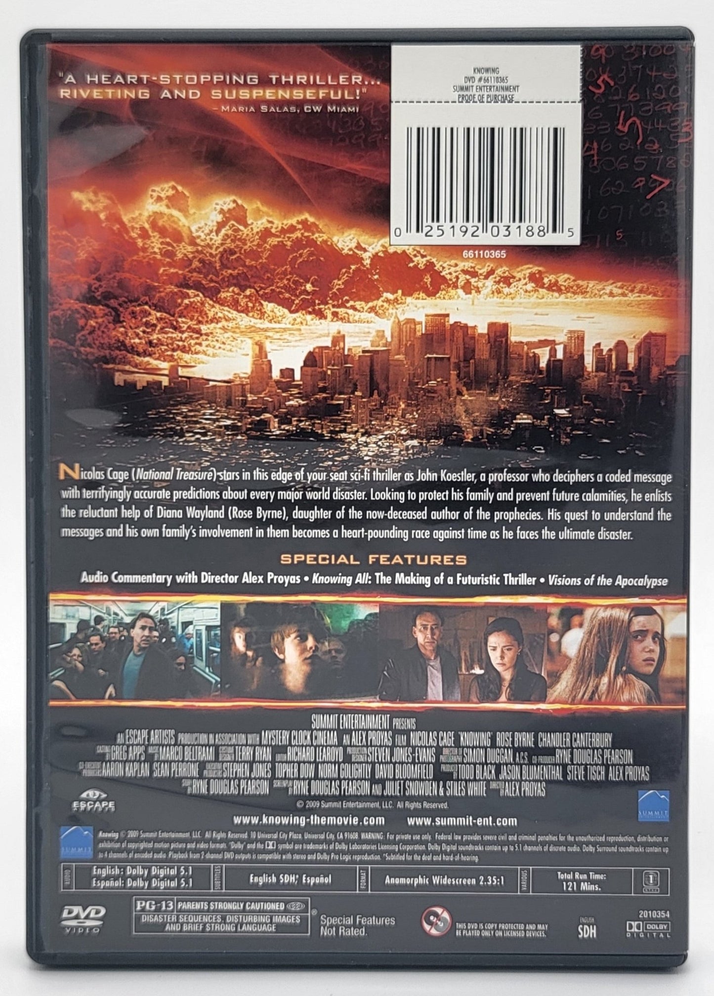 Summit Entertainment - Knowing | DVD | Widescreen - DVD - Steady Bunny Shop