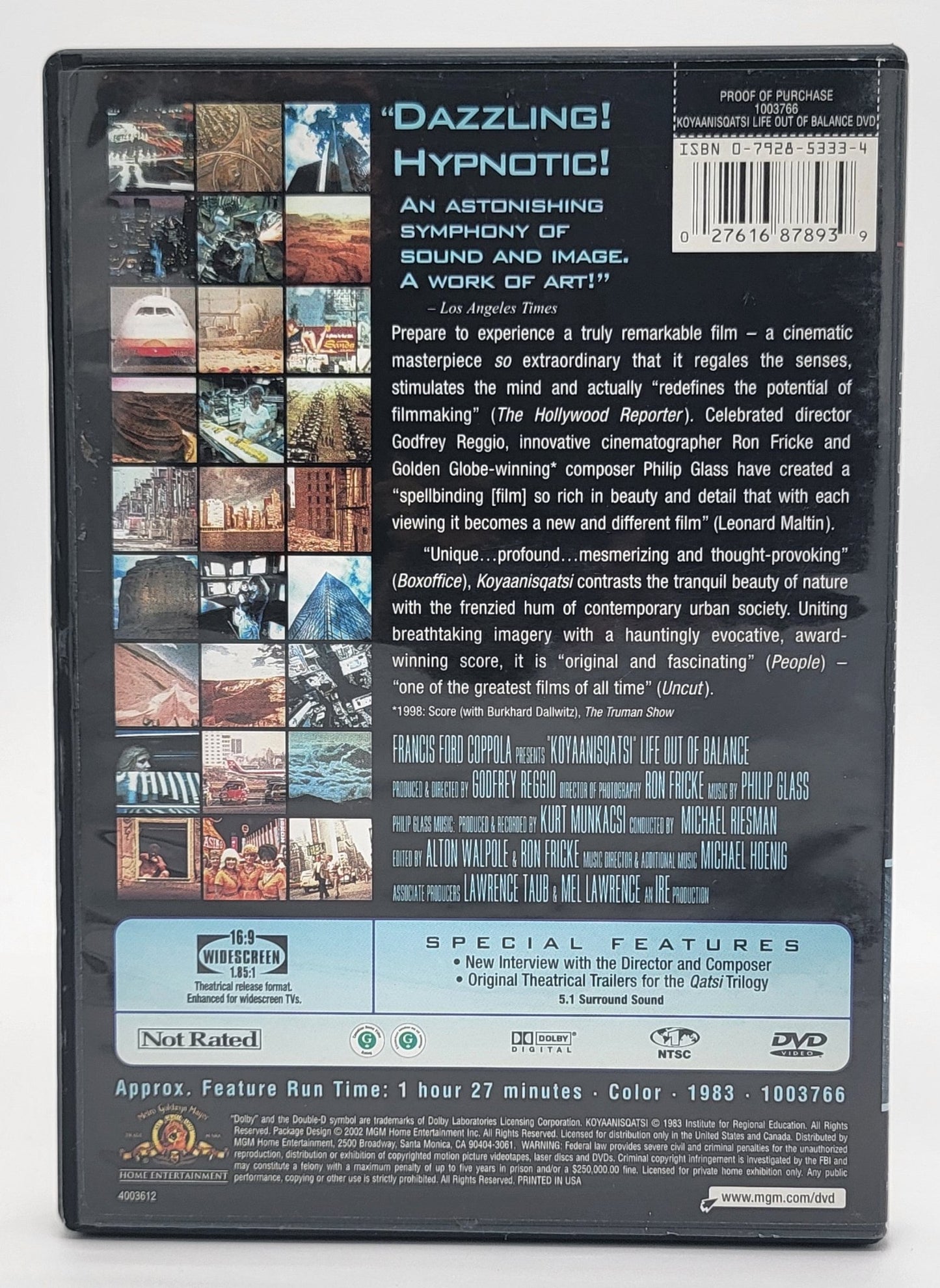 MGM Home Entertainment - Koyaanisqatsi | DVD | Widescreen - DVD - Steady Bunny Shop