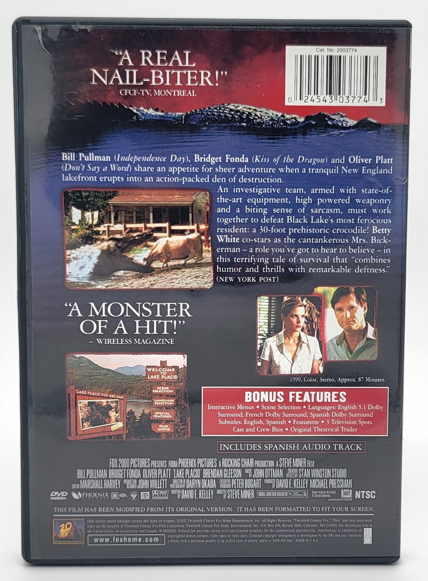 20th Century Fox Home Entertainment - Lake Placid | DVD | Full Screen - DVD - Steady Bunny Shop
