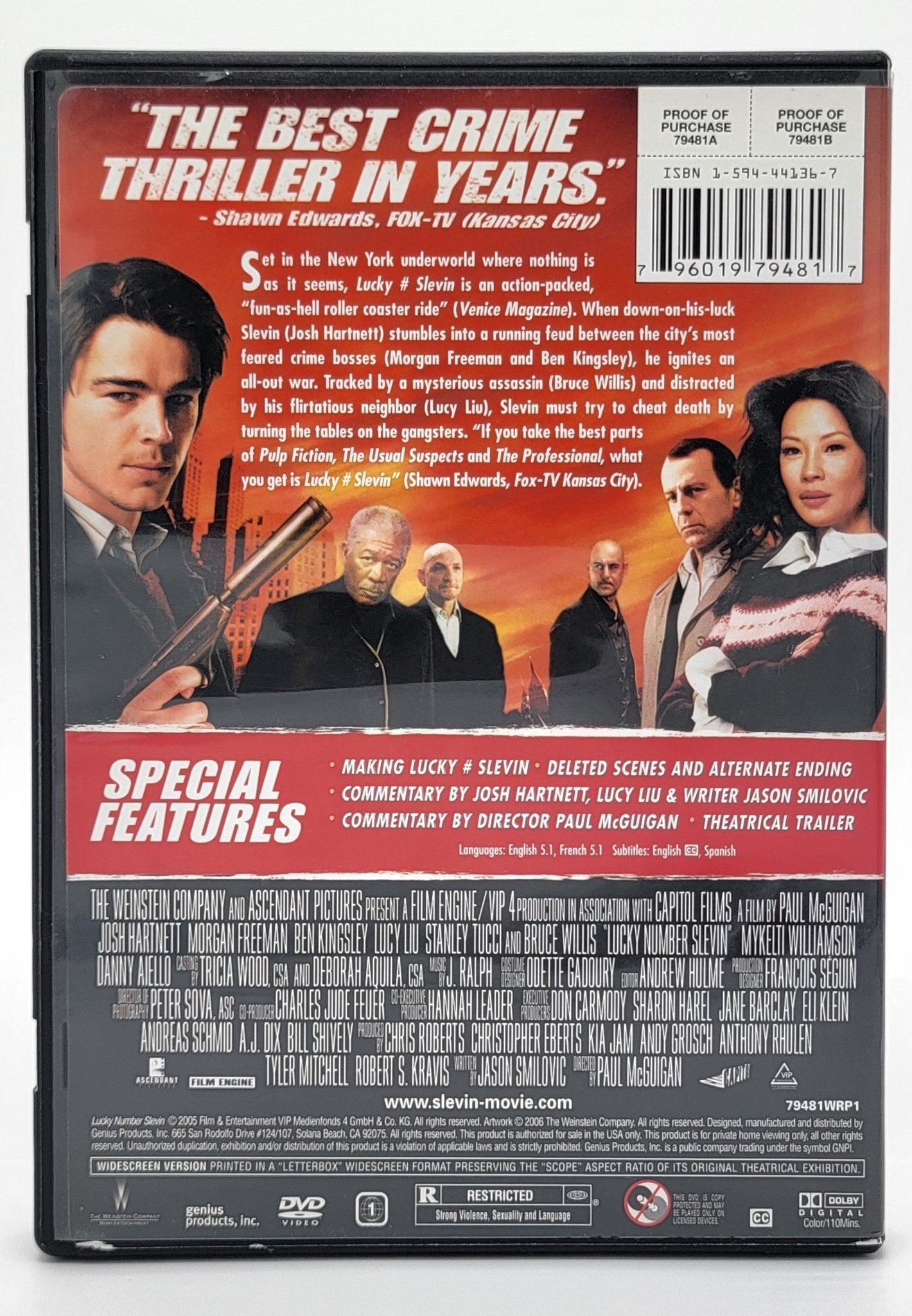 Lionsgate Home Entertainment - Lucky # Slevin | DVD | Widescreen - DVD - Steady Bunny Shop