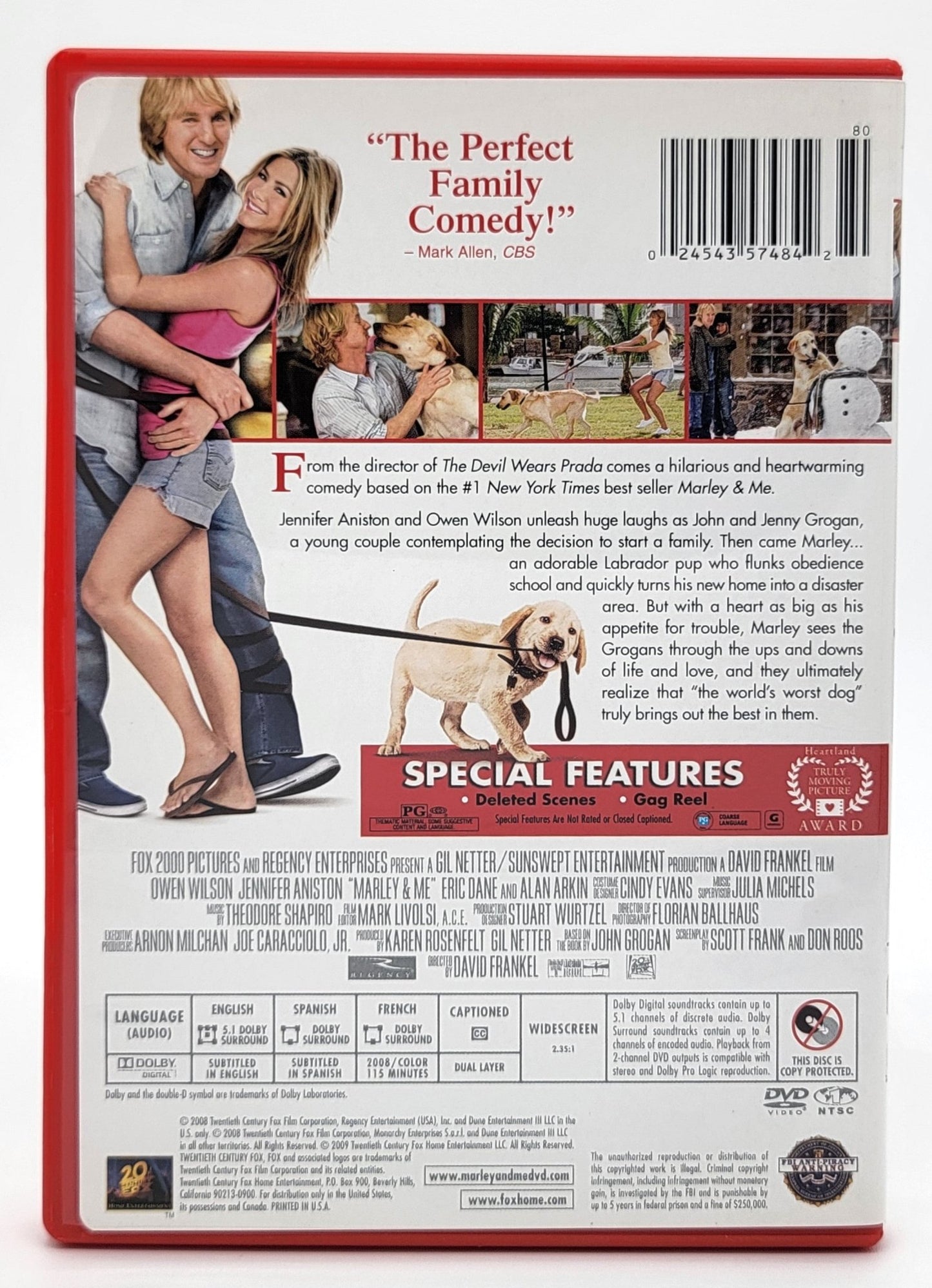 20th Century Fox Home Entertainment - Marley & Me | DVD | Widescreen - DVD - Steady Bunny Shop