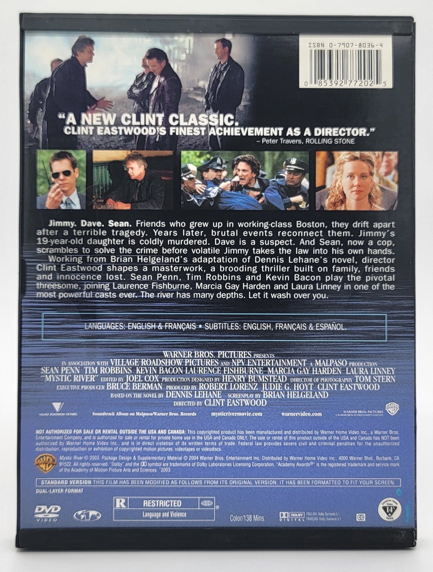 Warner Brothers - Mystic River| Full Screen - dvd - Steady Bunny Shop
