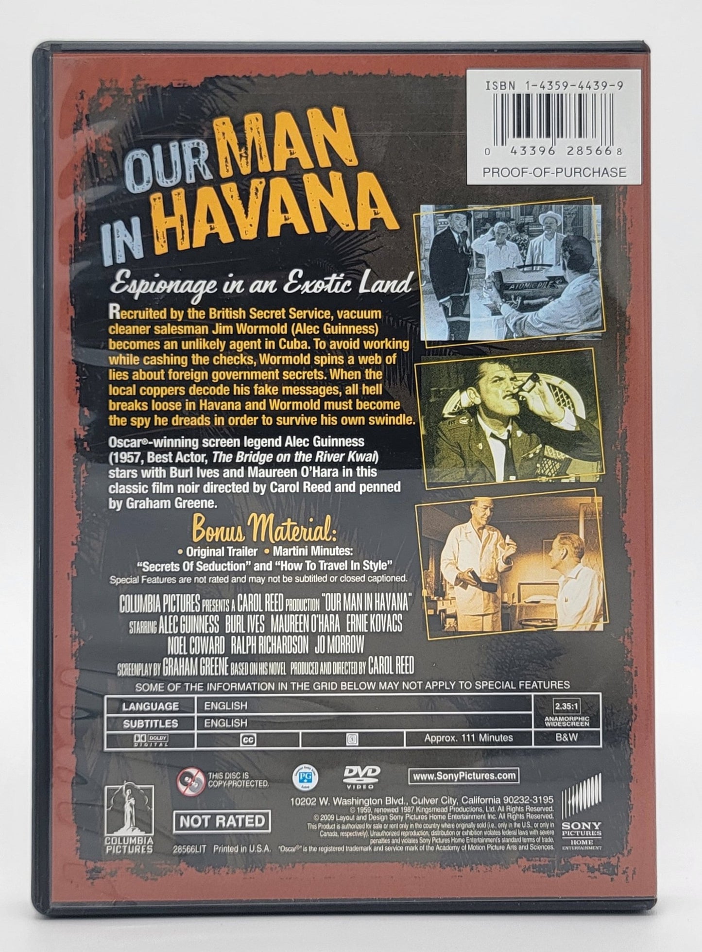  Sony Pictures Home Entertainment - Our Man In Havana 1959 | DVD | Widescreen - DVD - Steady Bunny Shop