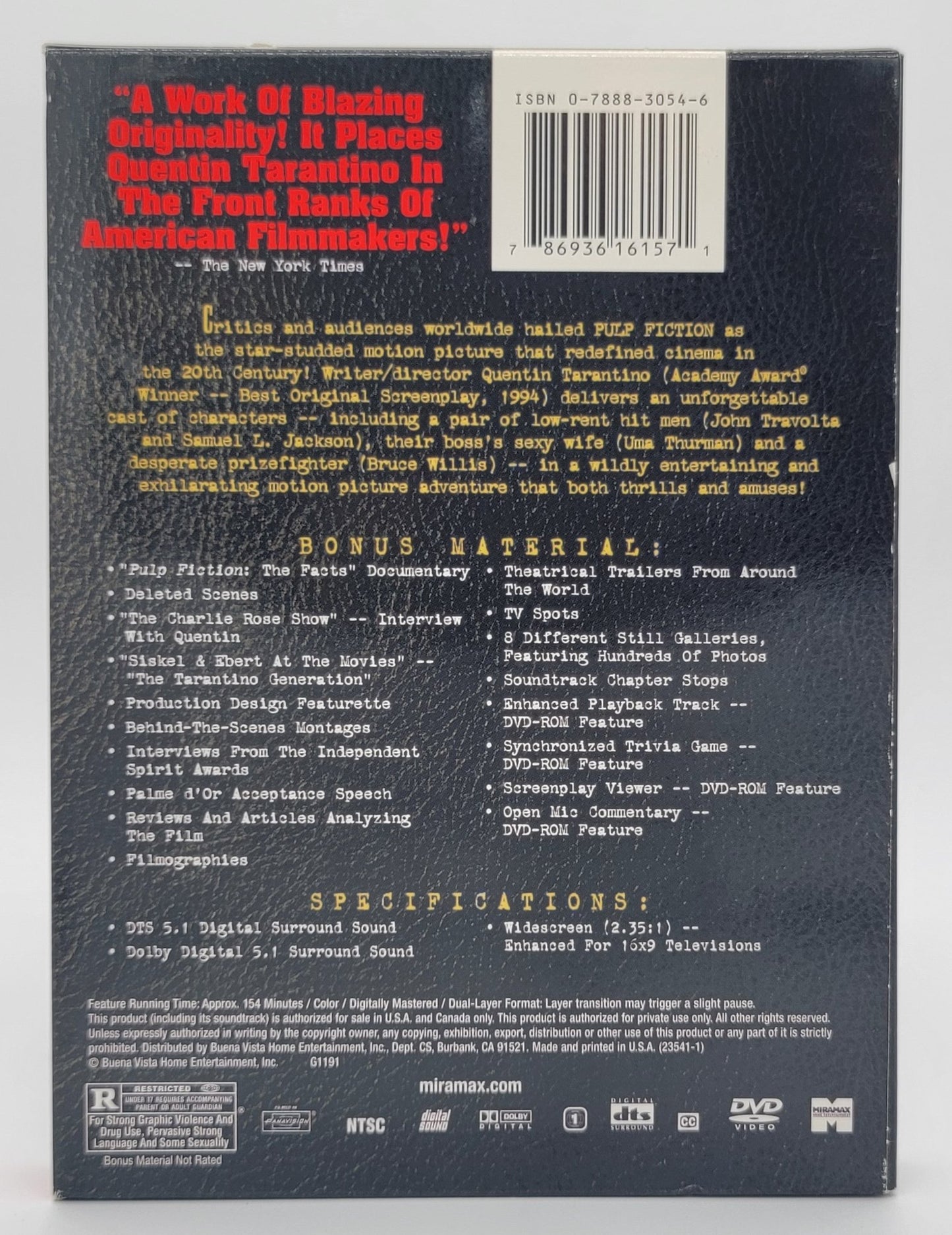  Miramax Entertainment - Pulp Fiction | DVD | Widescreen - Collector's Edition - 2 Disc Set - DVD - Steady Bunny Shop