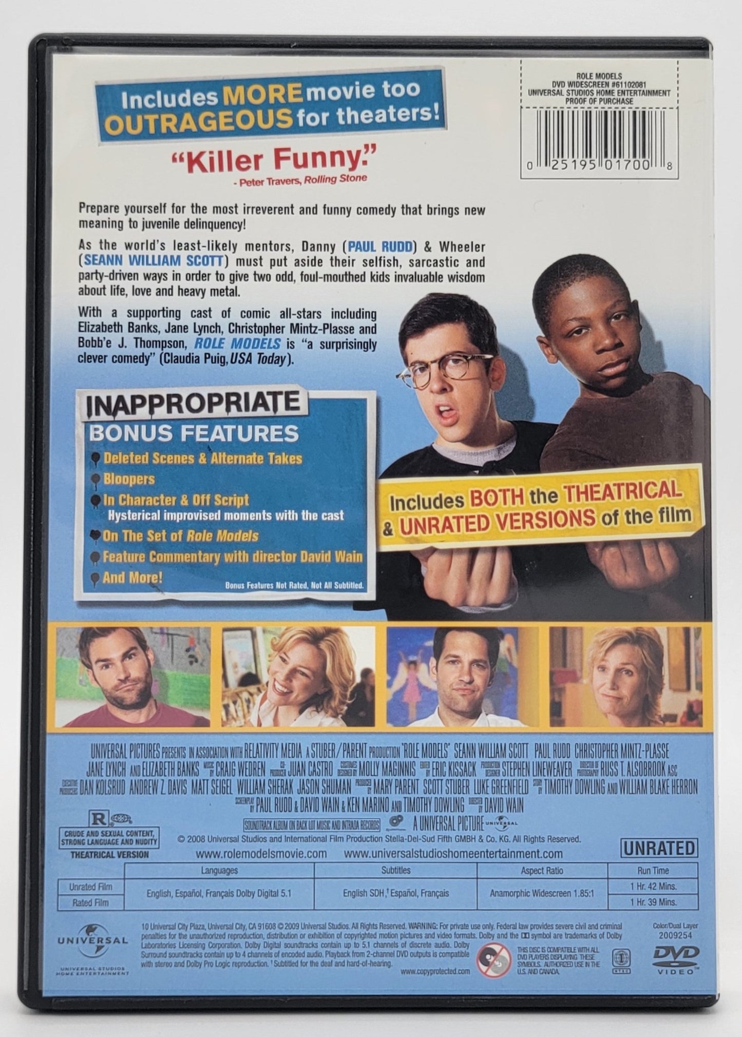  Universal Pictures Home Entertainment - Role Mobels - Unrated | DVD | 2 Versions of the Movie Theatrical & Unrated - Widescreen - DVD - Steady Bunny Shop