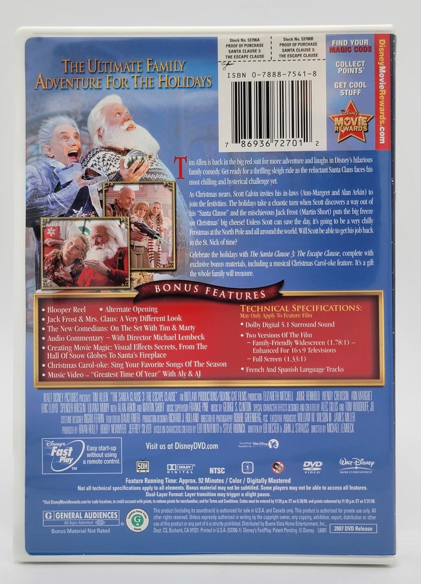 Disney DVD - Santa Clause - The Escape Clause 3 | DVD | Widescreen - DVD - Steady Bunny Shop