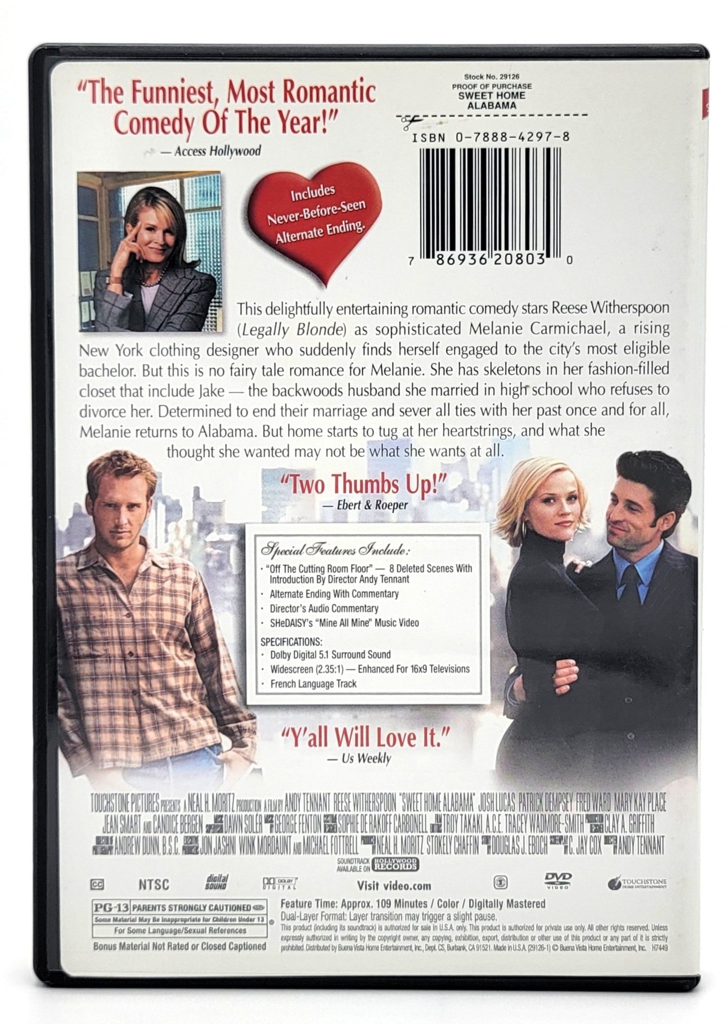 Touchstone Pictures - Sweet Home Alabama | DVD | Widescreen - DVD - Steady Bunny Shop