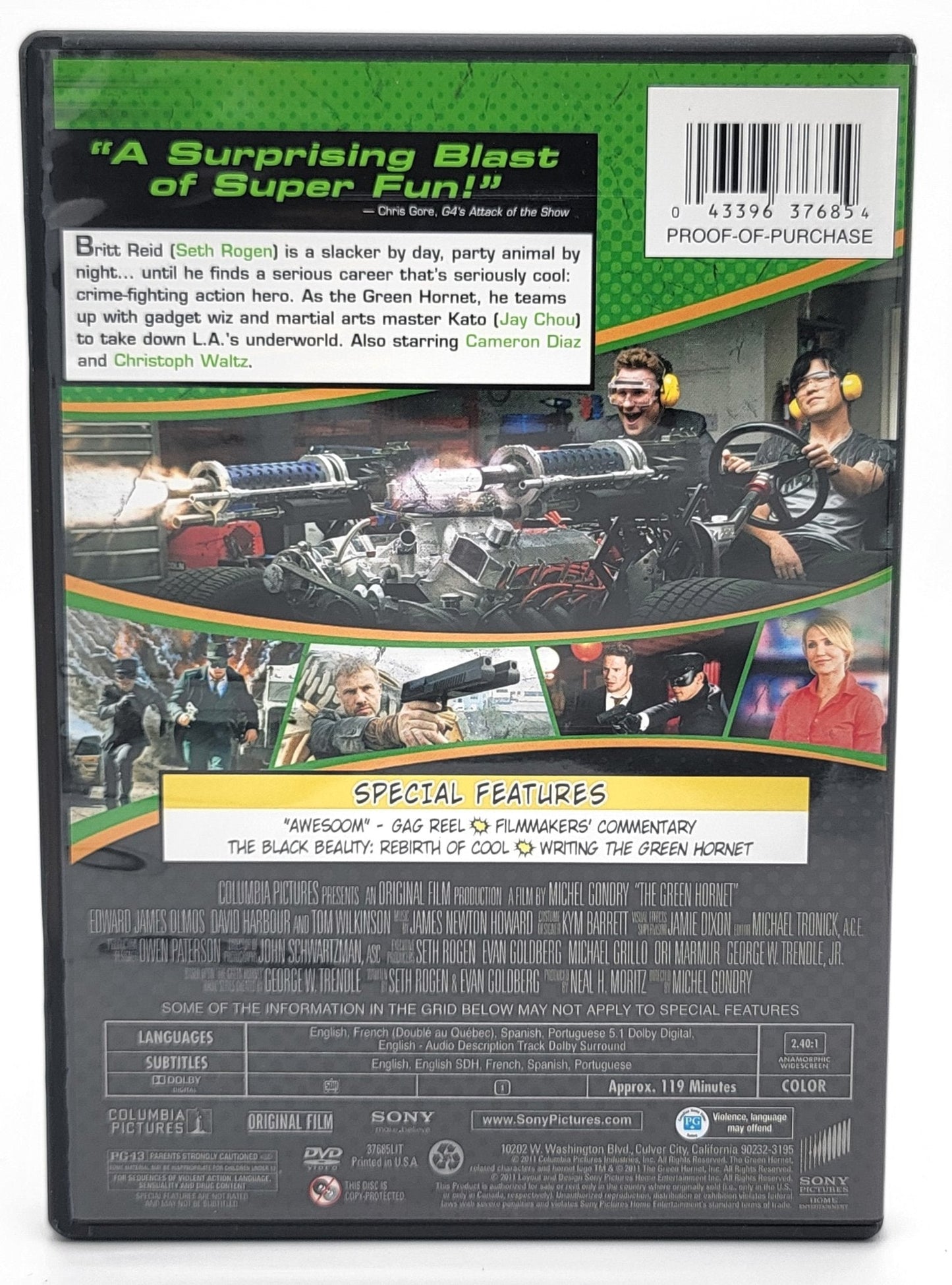 Columbia Pictures - The Green Hornet 2011 | DVD | Widescreen - DVD - Steady Bunny Shop