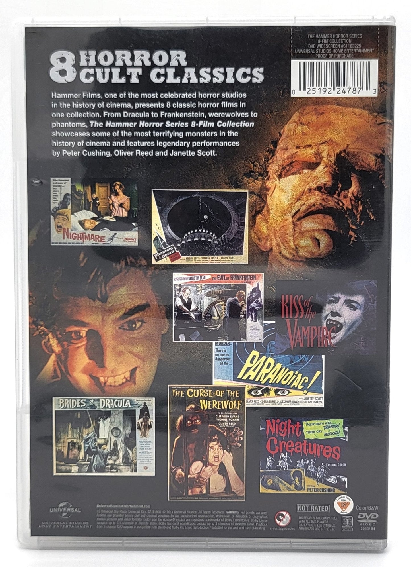 Lionsgate Home Entertainment - The Hammers Horror Series 8 Film Collection | DVD | 4 Disc Set - DVD - Steady Bunny Shop