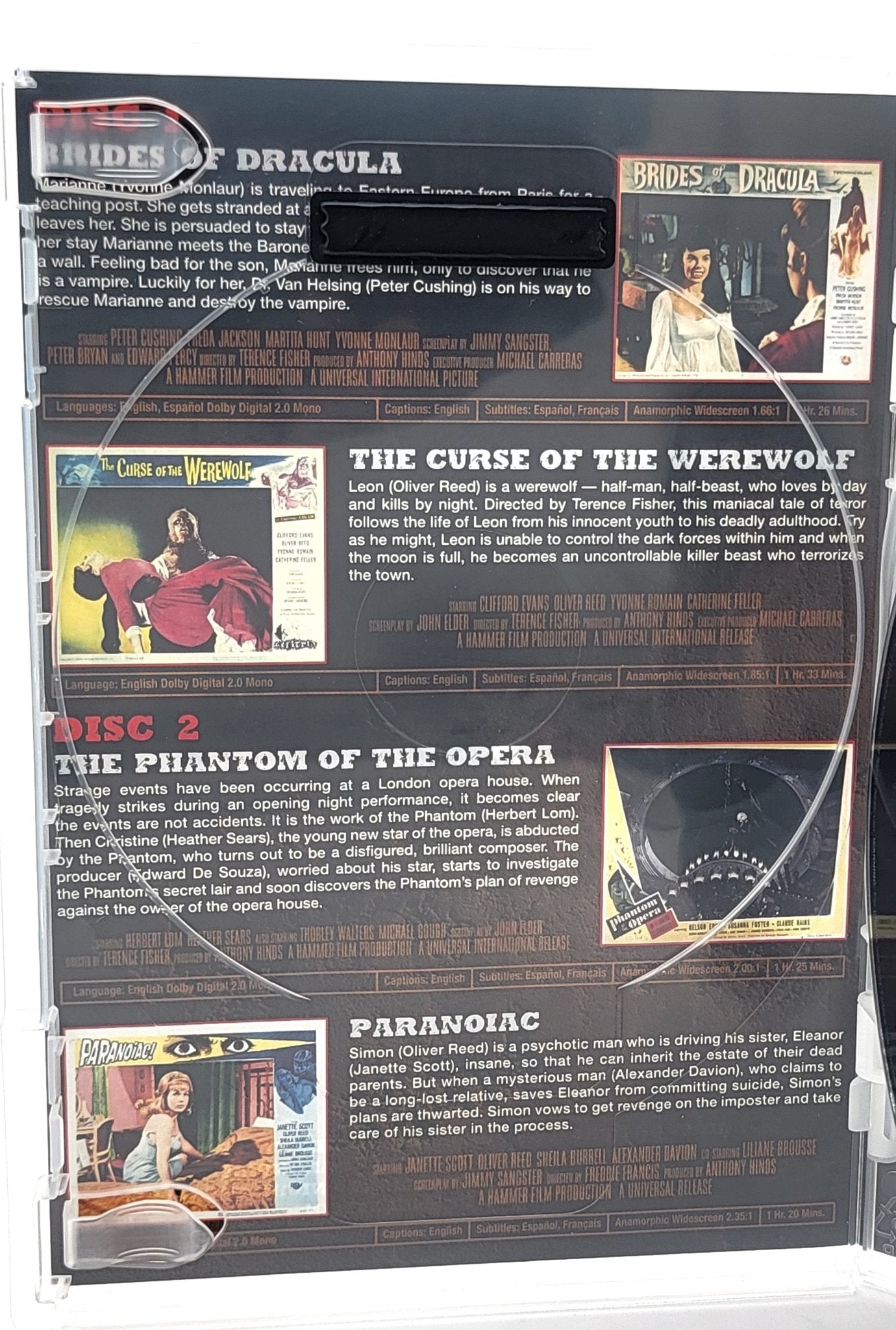 Lionsgate Home Entertainment - The Hammers Horror Series 8 Film Collection | DVD | 4 Disc Set - DVD - Steady Bunny Shop