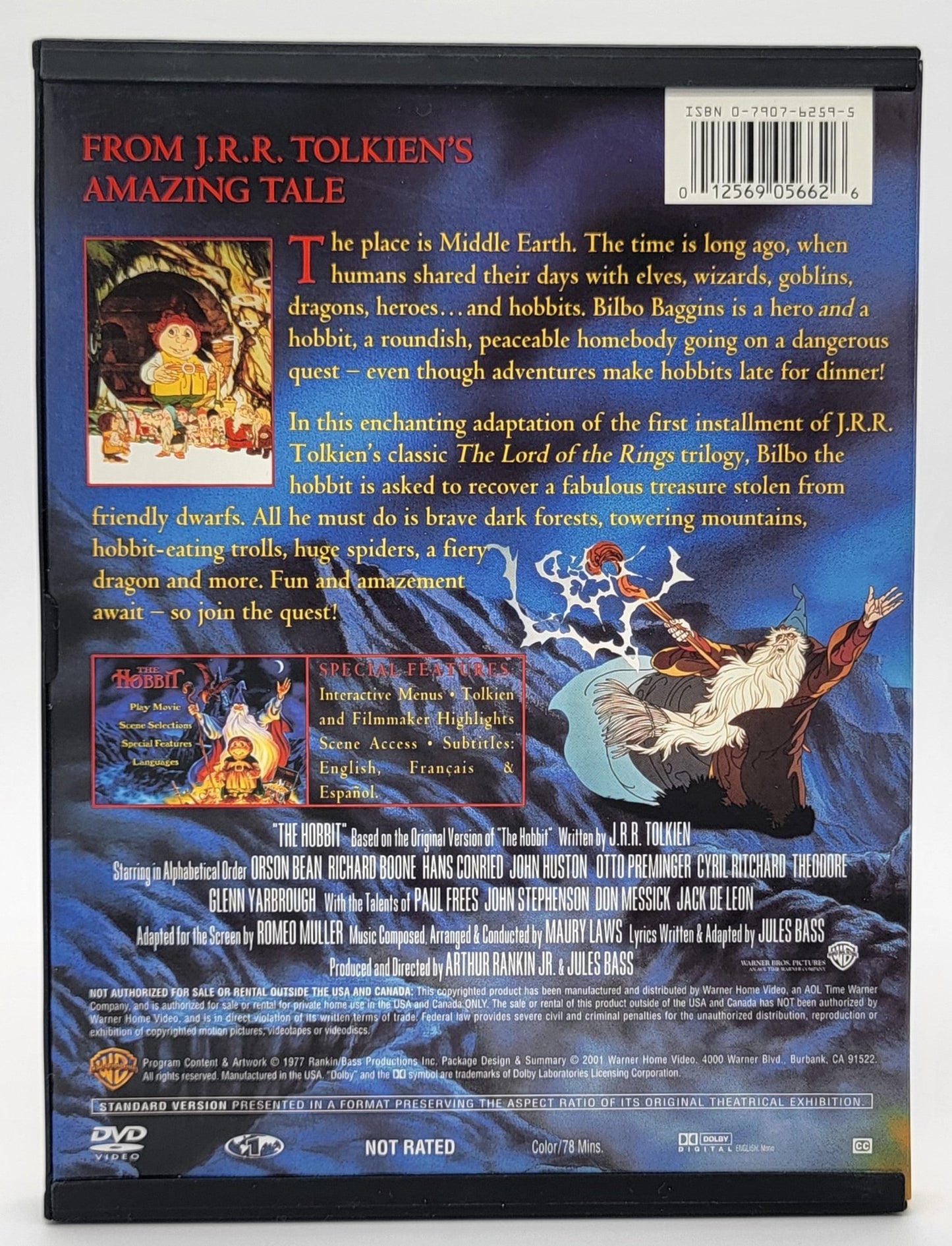 Warner Brother Family Entertainment - The Hobbit 1977 | DVD | Animation - DVD - Steady Bunny Shop
