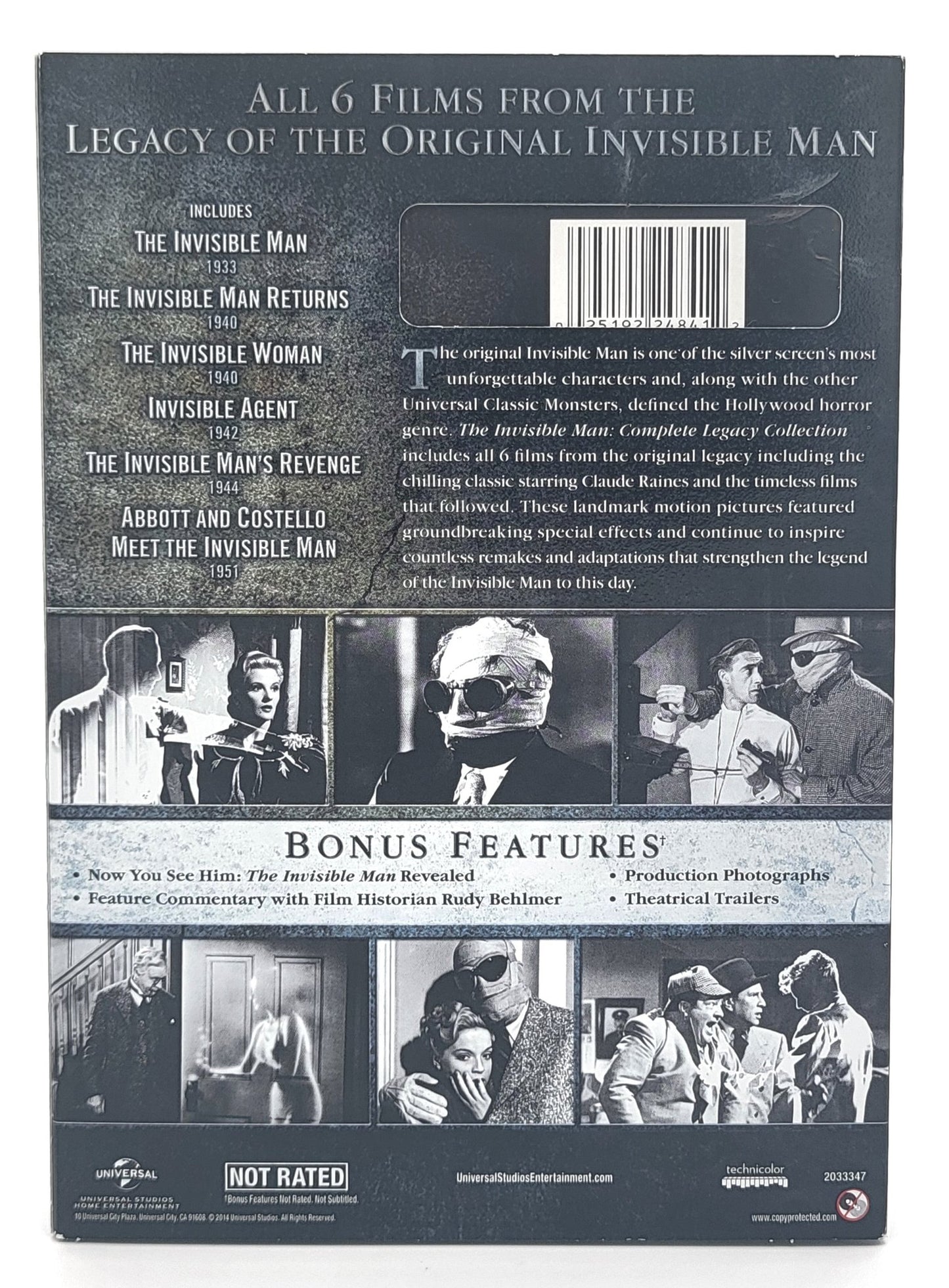 Universal Studios Home Entertainment - The Invisible Man - Complete Legacy Collection - All 6 Films from the original Legacy 1933 - 1951 - DVD - Steady Bunny Shop