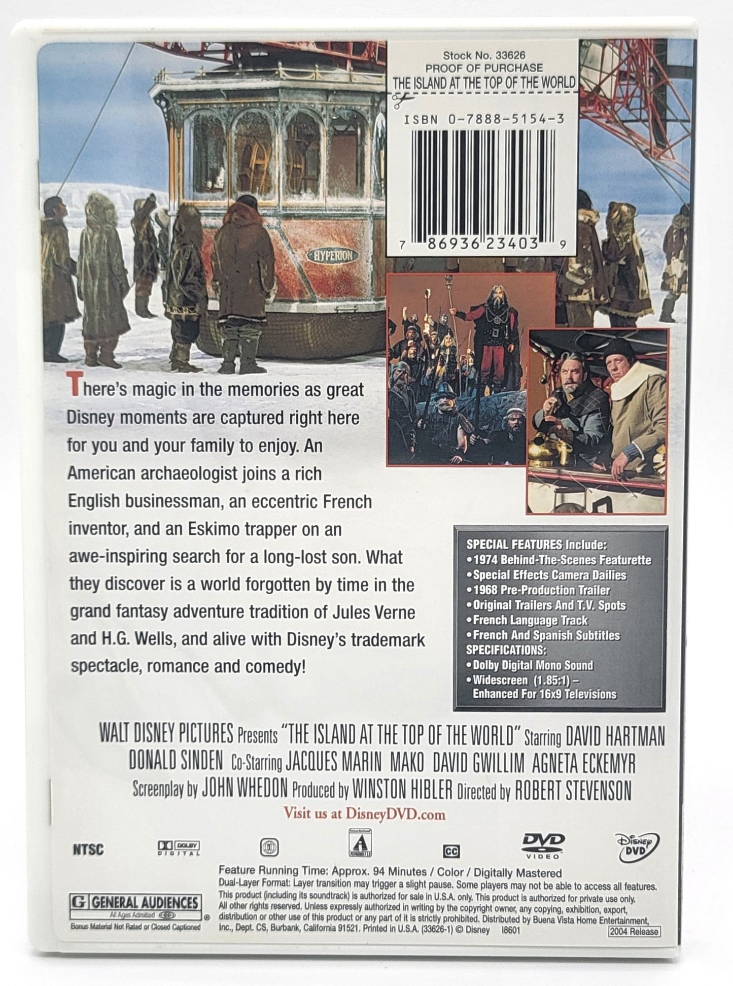 Disney DVD - The Island at the Top of the World 1974 | DVD | 30th Anniversary Edition - DVD - Steady Bunny Shop