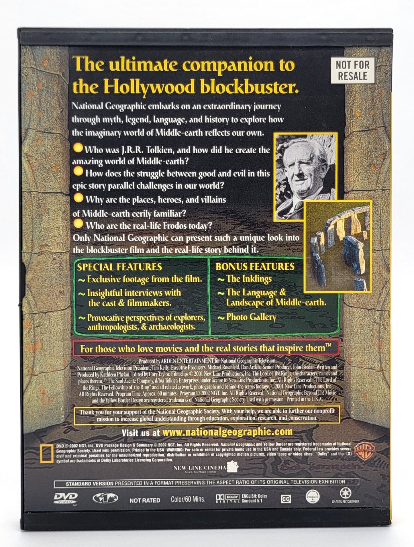 National Geographic - The Lord of the Rings - National Geographic | DVD | Beyond the Move - Special Edition - The Fellowship of The Rings - DVD - Steady Bunny Shop