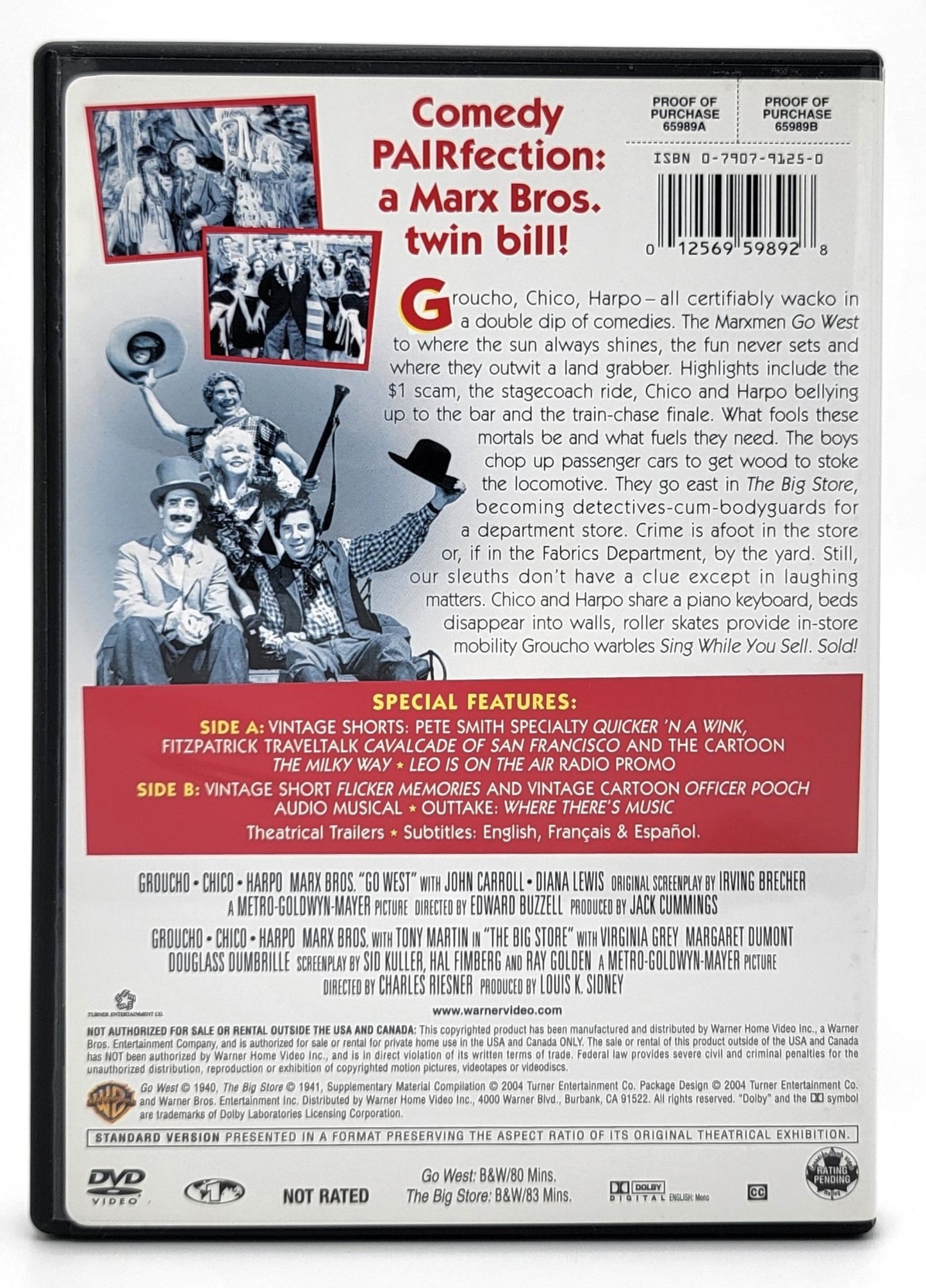 Warner Bothers - The Marx Brothers Collection | DVD | 5 Discs set - 7 Movies - DVD - Steady Bunny Shop