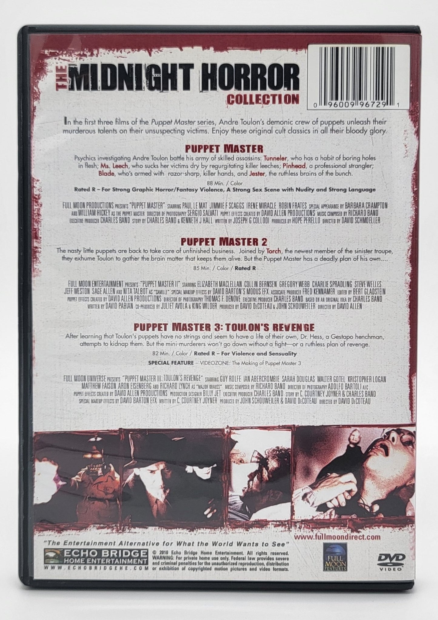 Echo Bridge Home Entertainment - The Midnight Horror Collection - Puppet Master: Volume 1 - 2010 | DVD - 3 Movies - DVD - Steady Bunny Shop