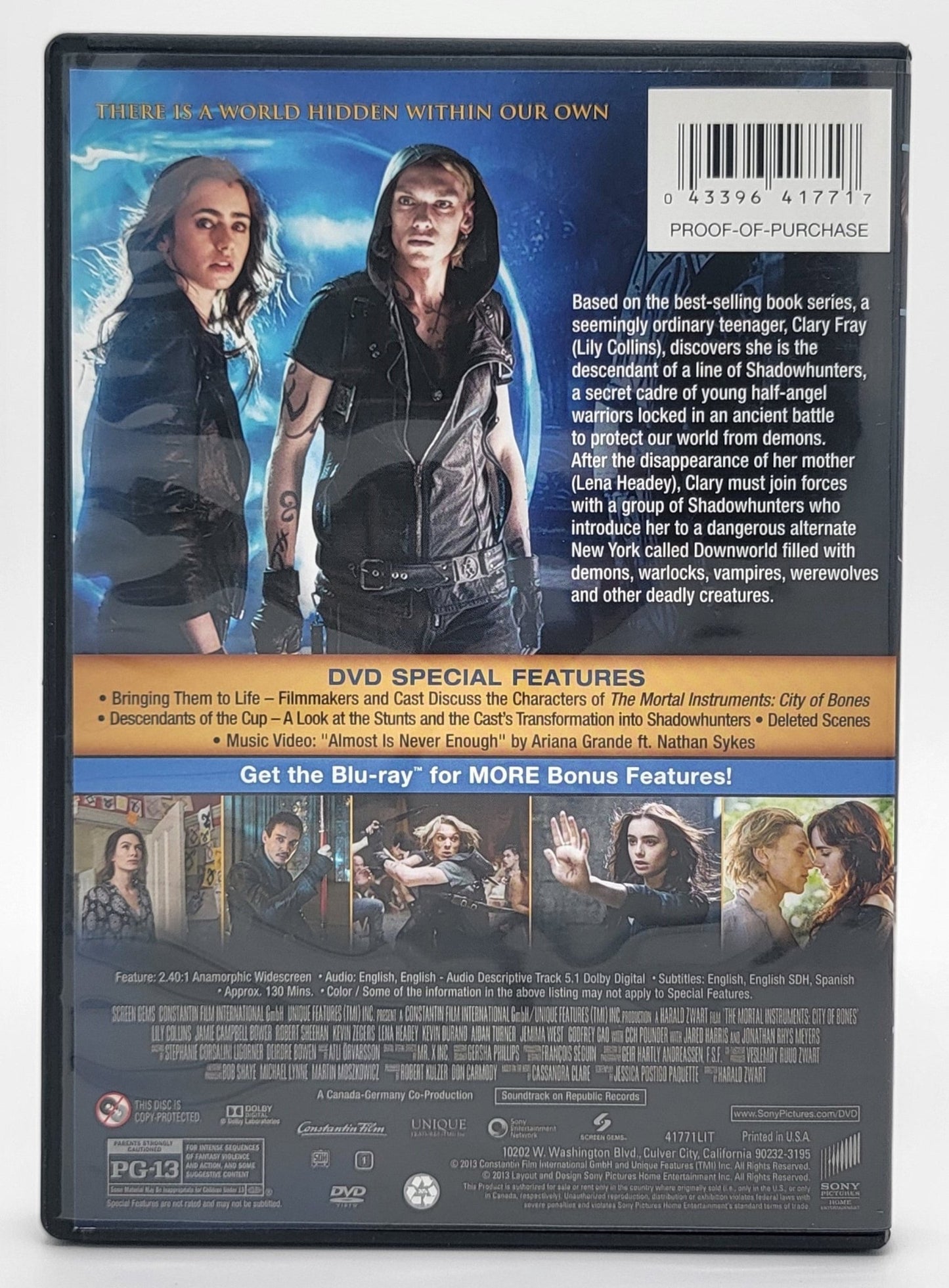 Sony Pictures Home Entertainment - The Mortal Instruments City of Bones | DVD - Widescreen - DVD - Steady Bunny Shop