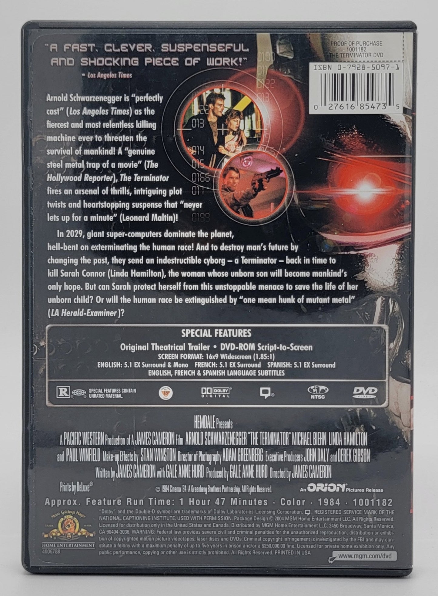  MGM Home Entertainment - The Terminator | DVD | Widescreen - DVD - Steady Bunny Shop