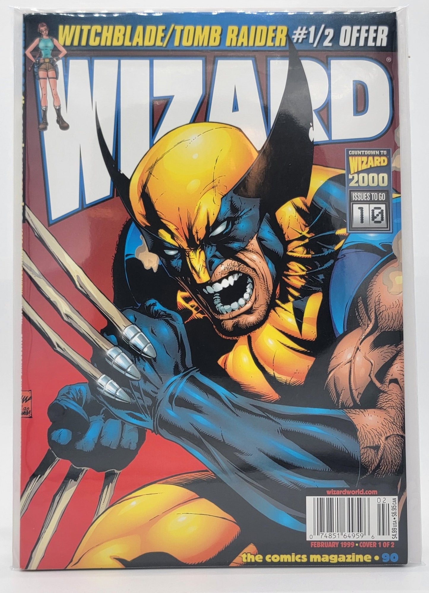 Wizard Entertainment - Wizard - The Comic Magazine $90 Witchblade/Tomb Raider 1/2 Offer | Feb 1999 - Entertainment Magazine - Steady Bunny Shop