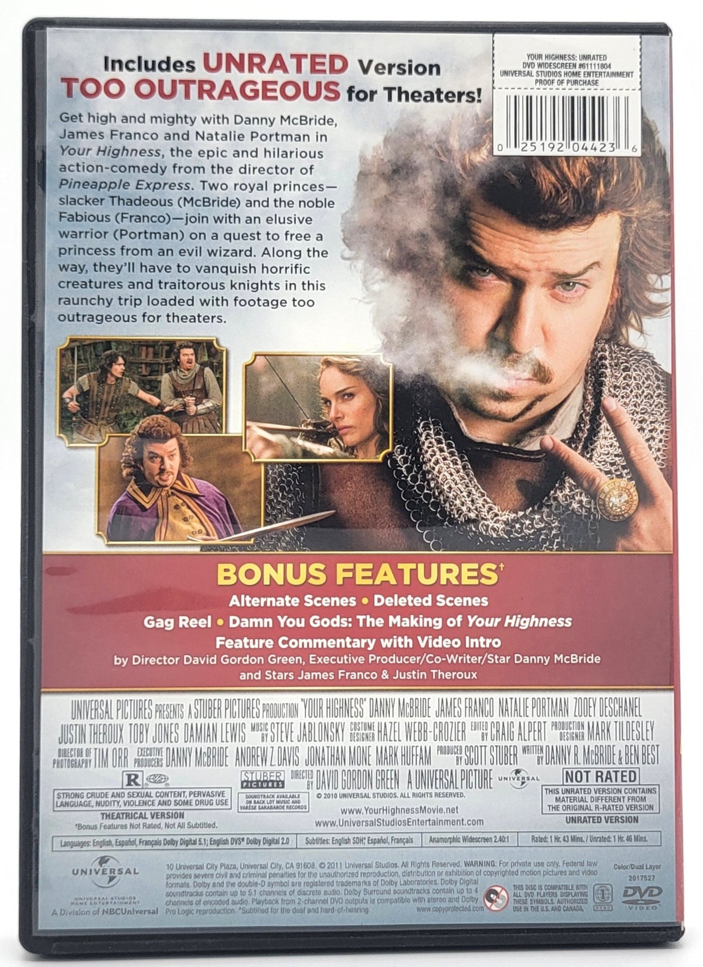  Universal Studios Home Entertainment - Your Highness | DVD | Unrated & Theatrical Versions - DVD - Steady Bunny Shop